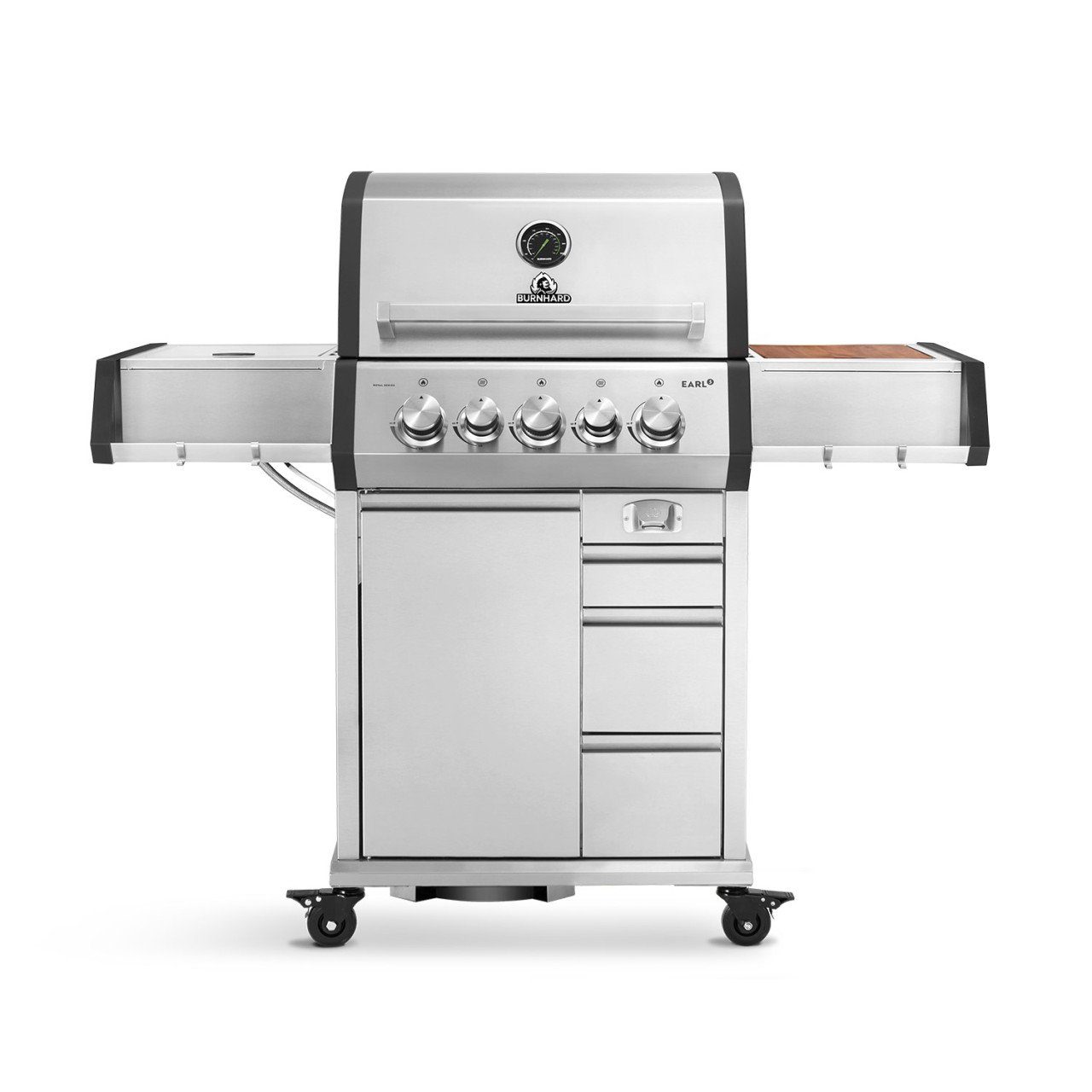 BURNHARD Gasgrill »Outdoor Grill Earl«, Gasgrill 3 Brenner mit Heckbrenner aus Edelstahl