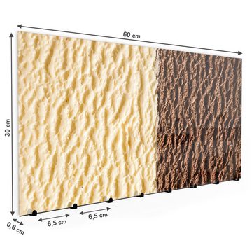 Primedeco Garderobenpaneel Magnetwand und Memoboard aus Glas Schokoladen und Vanilleeis