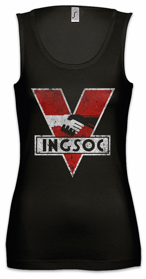 Tanktop 1984 Logo Vintage Ingsoc Ärmelloses Damen T-Shirt Big Oceania Brother