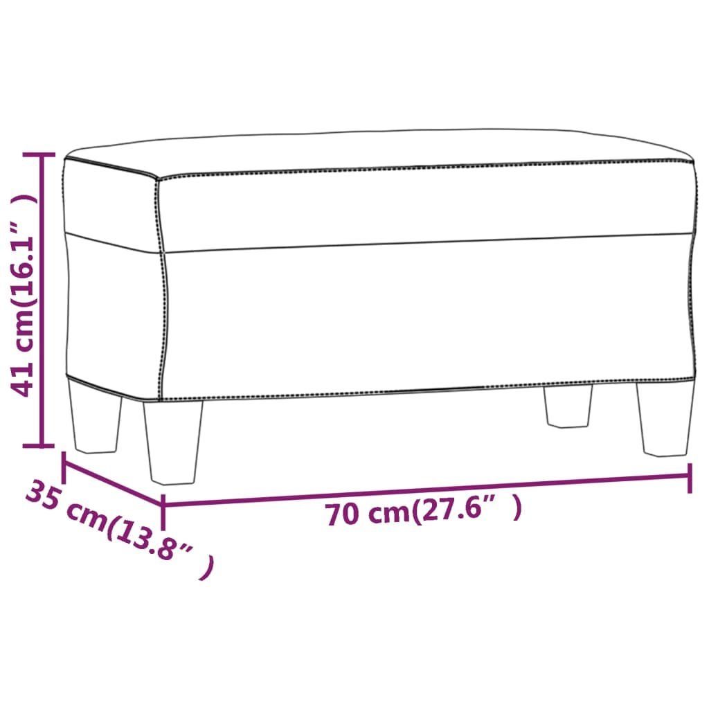 Grau cm Sitzbank 70x35x41 vidaXL Grau Grau | Sitzbank Kunstleder