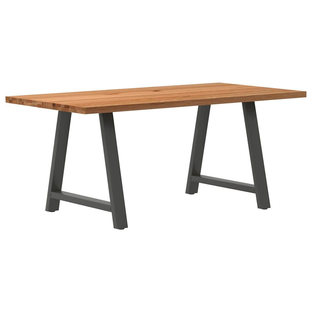 Esstisch Esstisch Hellbraun 180x90x74 cm Massivholz Eiche Rechteckig