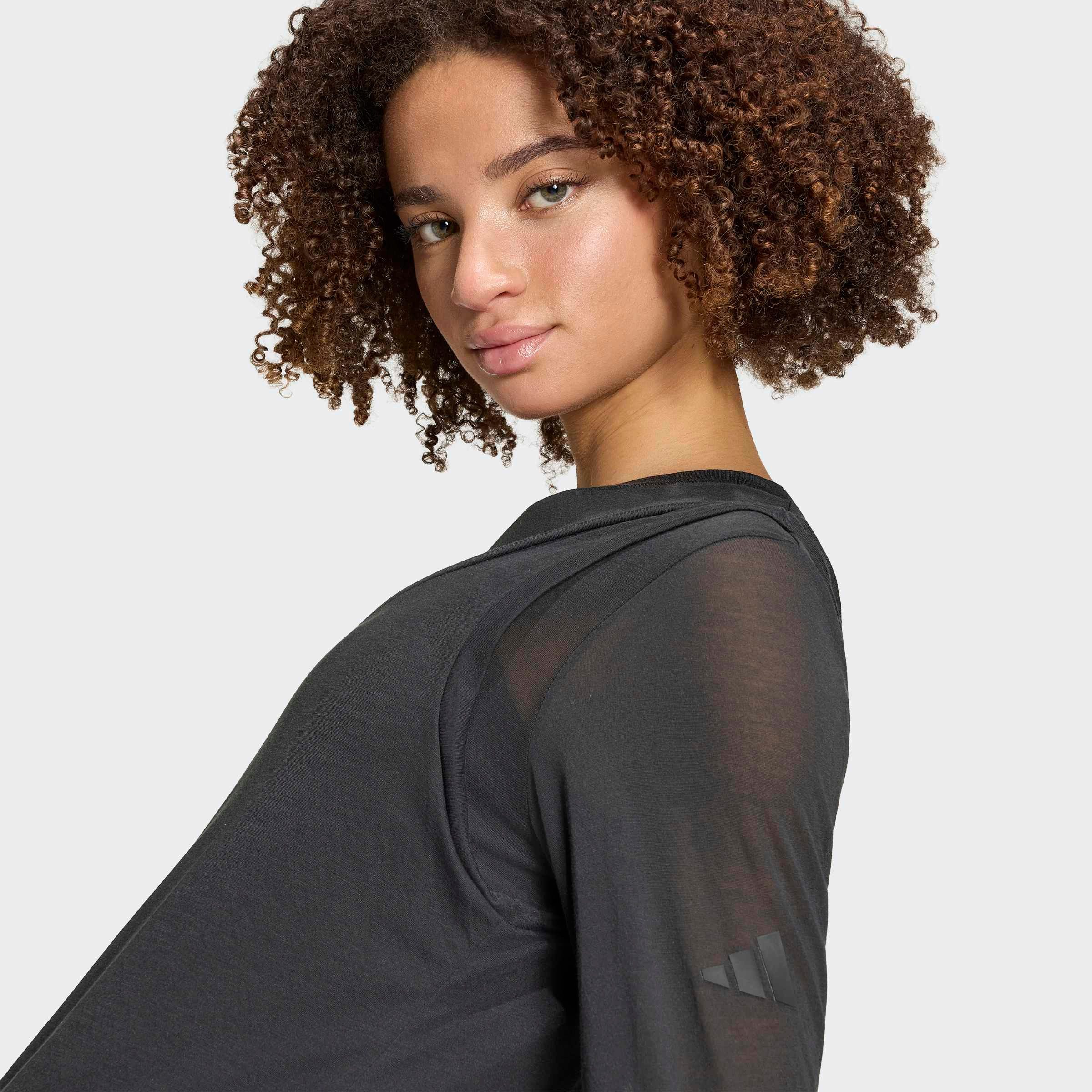 adidas Sportswear Langarmshirt SOFT LUX LONGSLEEVE, TRANSPARENT – Bild 3 von 5