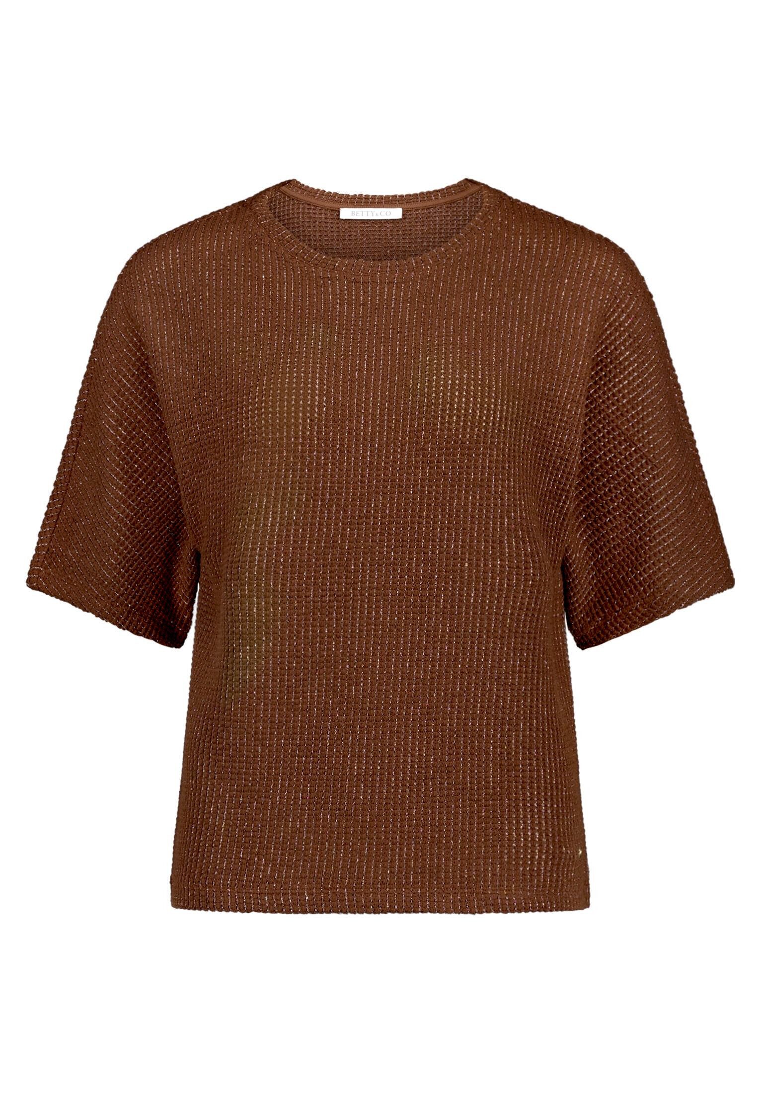 Betty&Co Kurzarmshirt Damen mit Lurexfaden (1-tlg)