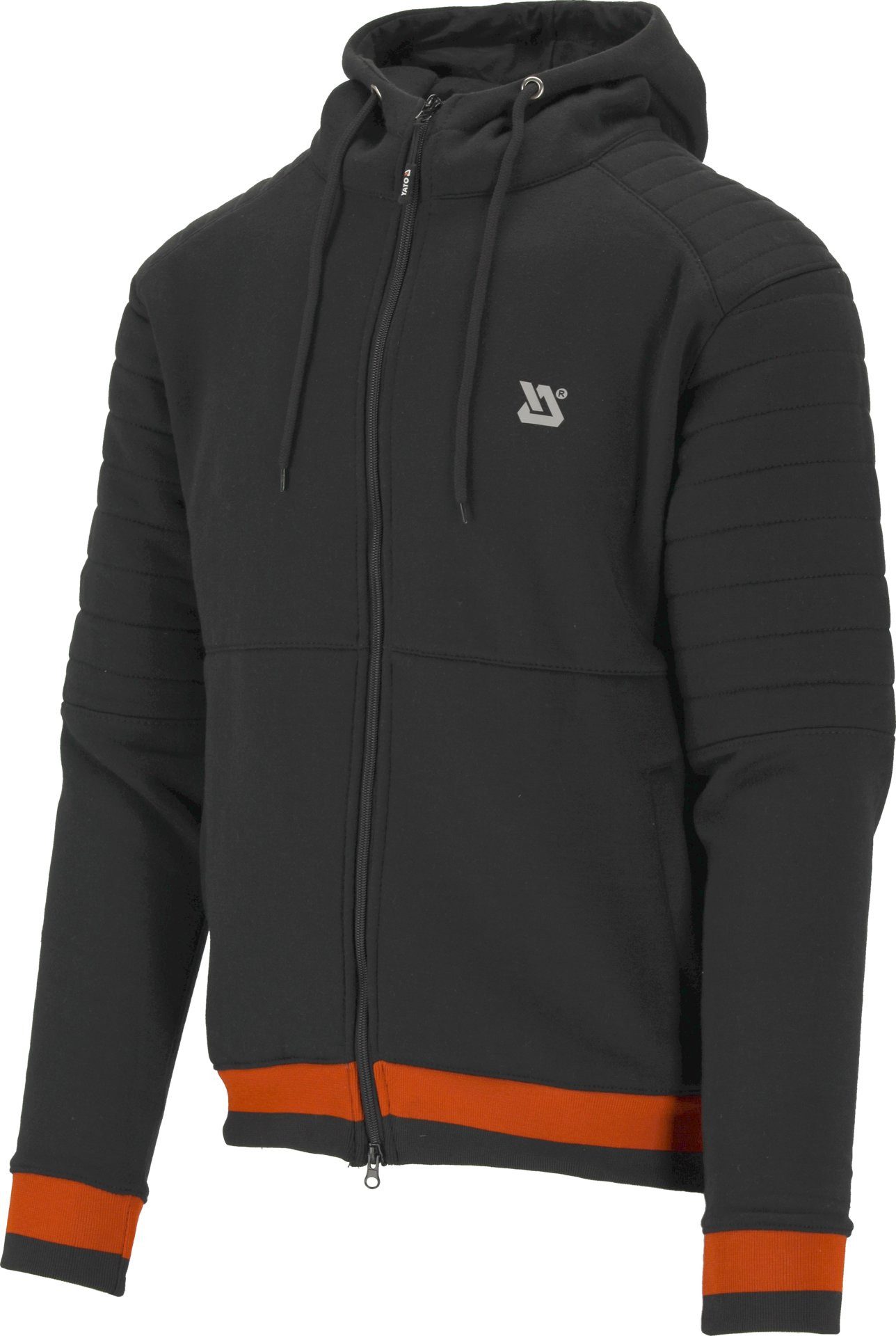 Kapuzenpullover Kapuzenpulli, Hoodie mit Reißverschluss ROTTWEILER schwarz/rot Gr. XL