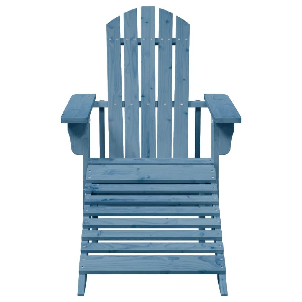 vidaXL Gartenstuhl Adirondack-Stuhl mit Fußstütze Blau günstig online kaufen