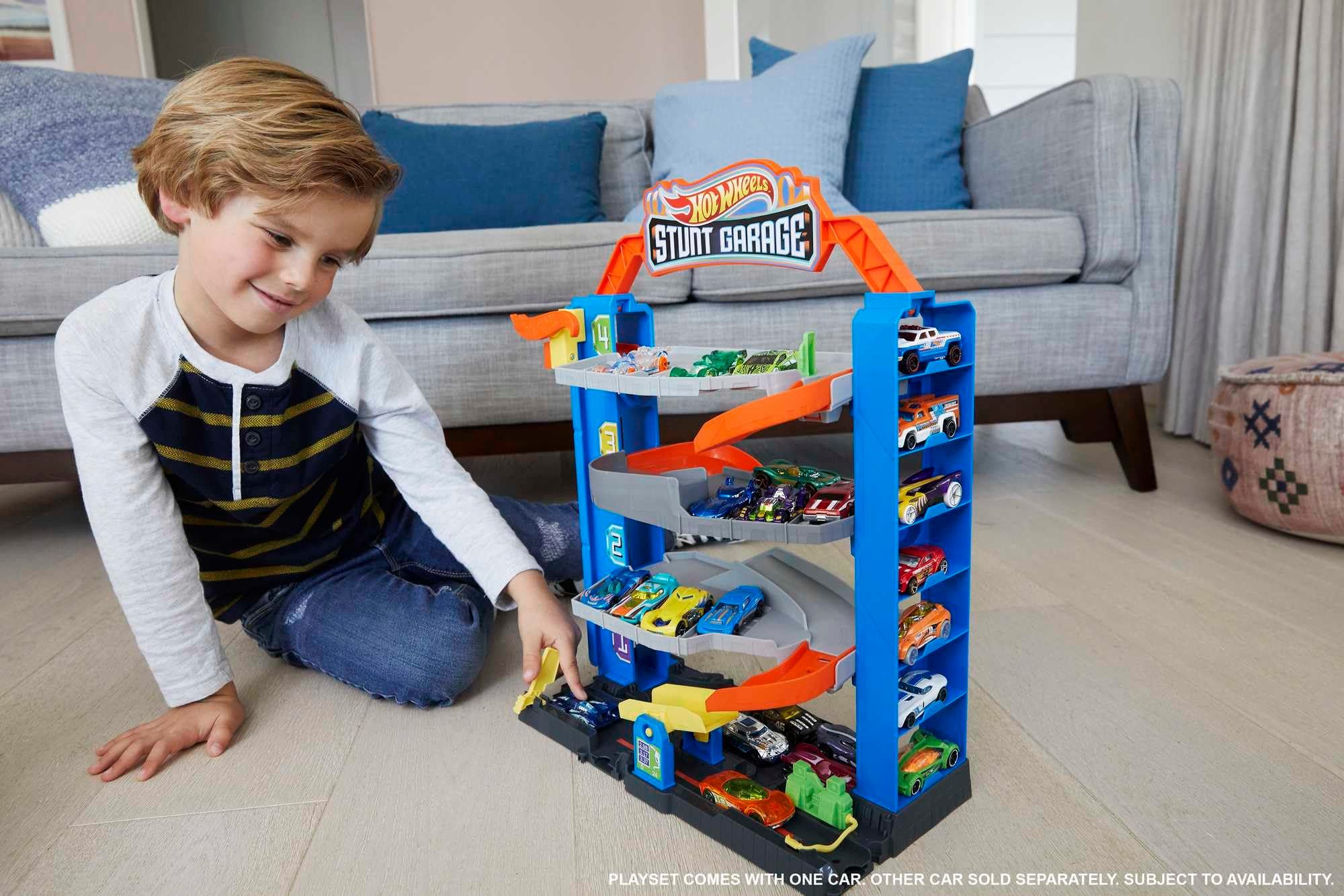 Hot Wheels Modellauto City Stunt-Garage Parkhaus, Hot Wheels Spielset