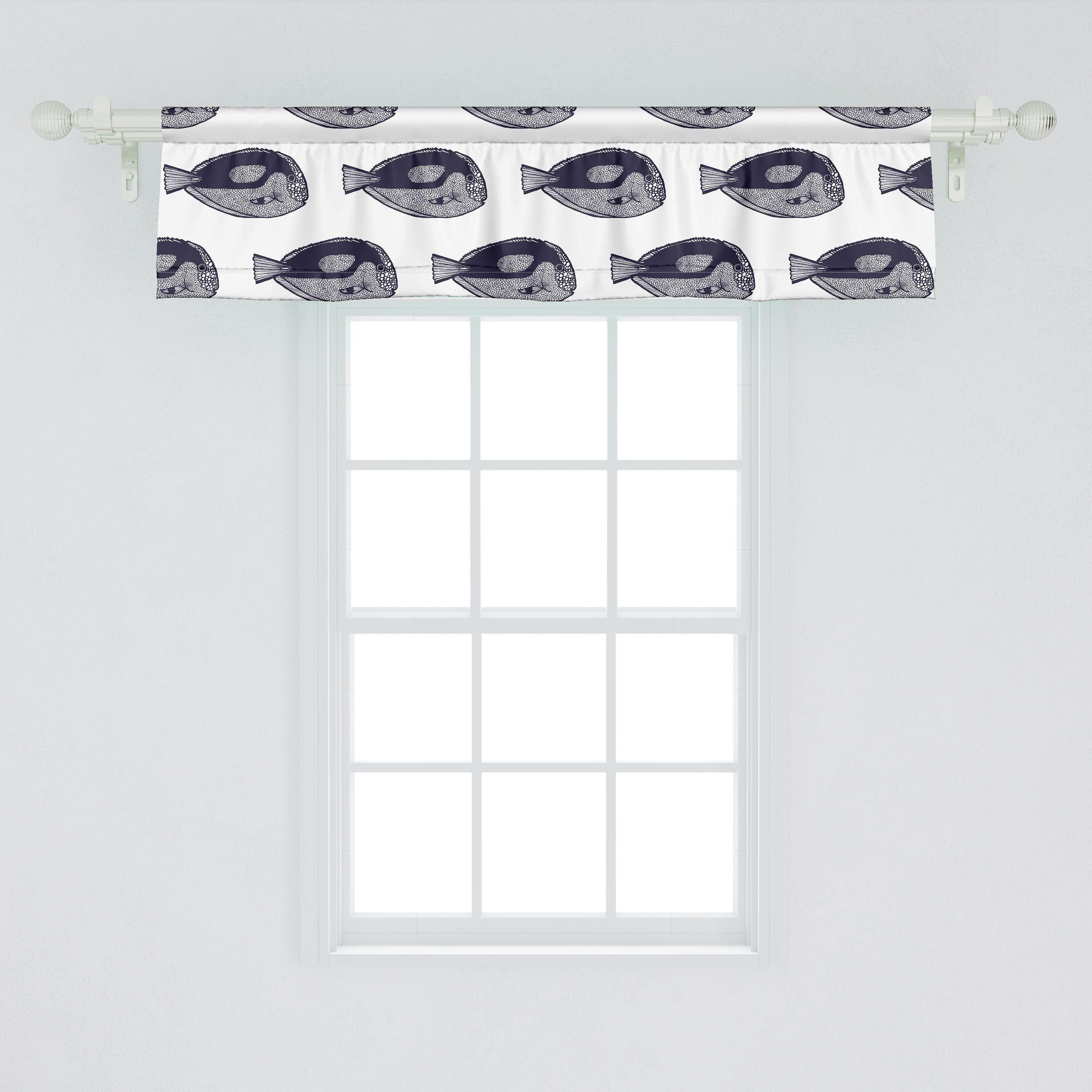 Abakuhaus, Stangentasche, Schlafzimmer Küche Microfaser, Unterwasser- Muster-Kunst für Vorhang Volant Scheibengardine Surgeonfish Dekor mit