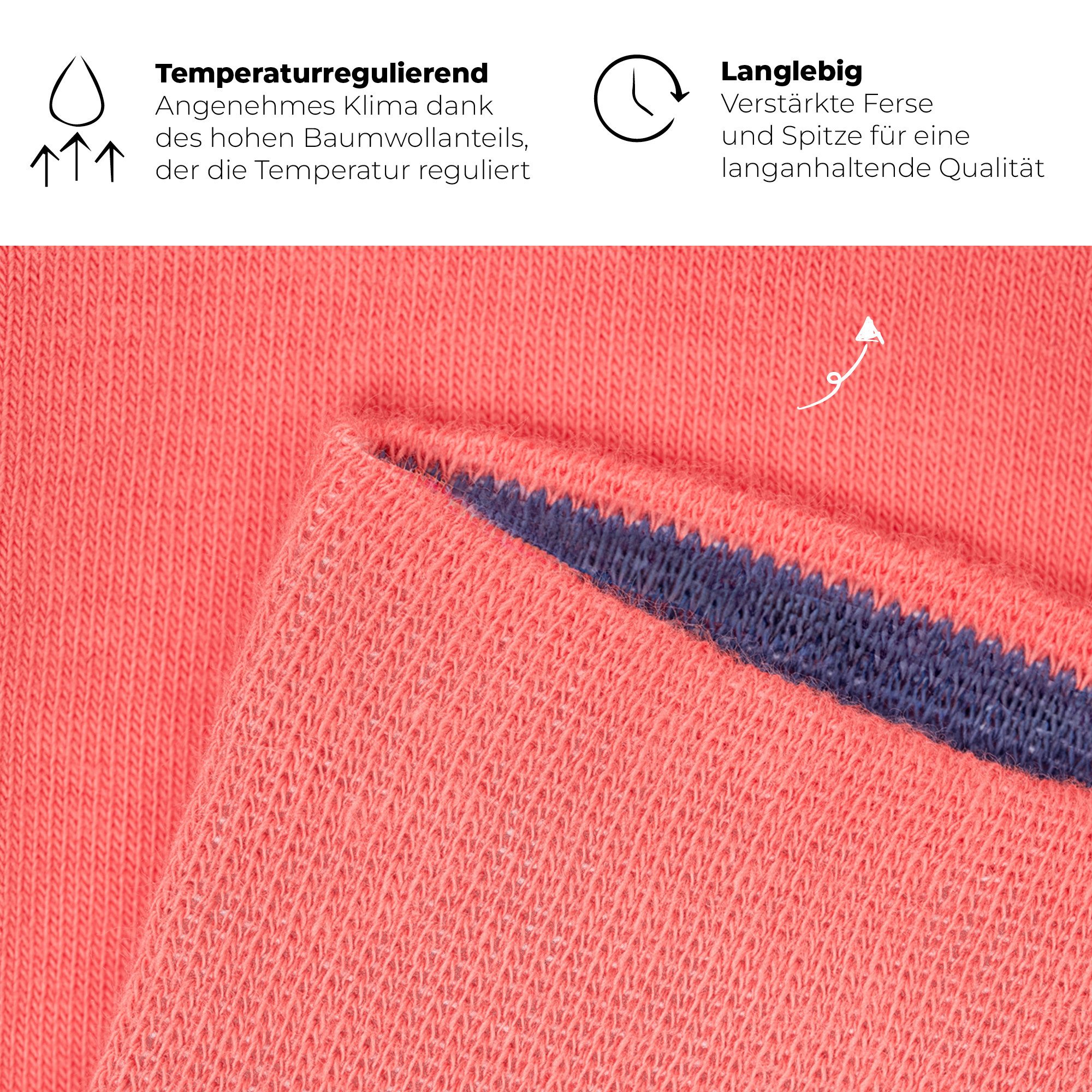 von Jungfeld Socken SIGNATURE SET Bio-Baumwolle 35-46 Unisex (3-Paar, 3 Paar) Lange Anzugsocken, Bunte Businesssocken aus Bio-Baumwolle
