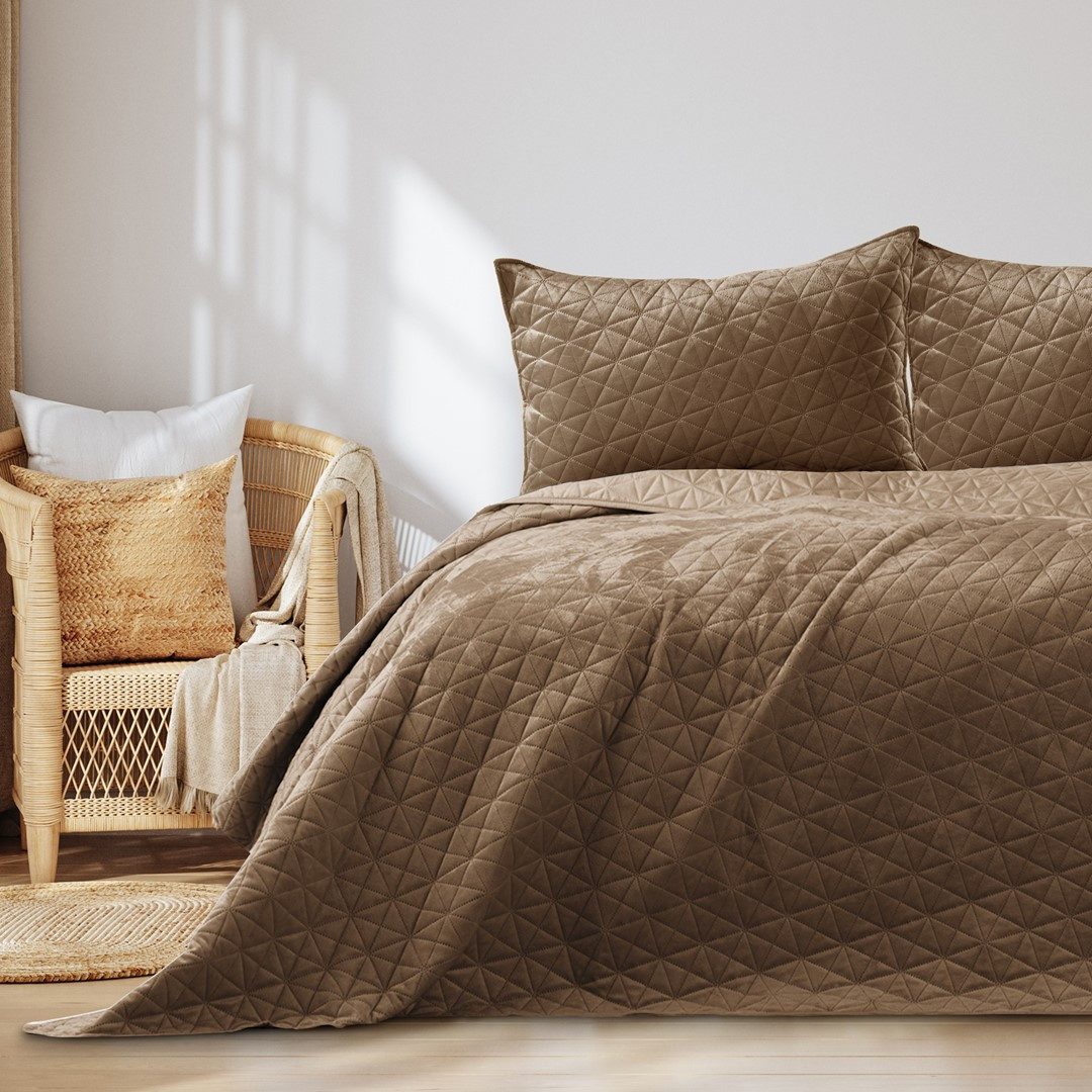 texpot Tagesdecke Bettüberwurf Ultrasonic zweiseitge Steppung Samt günstig online kaufen