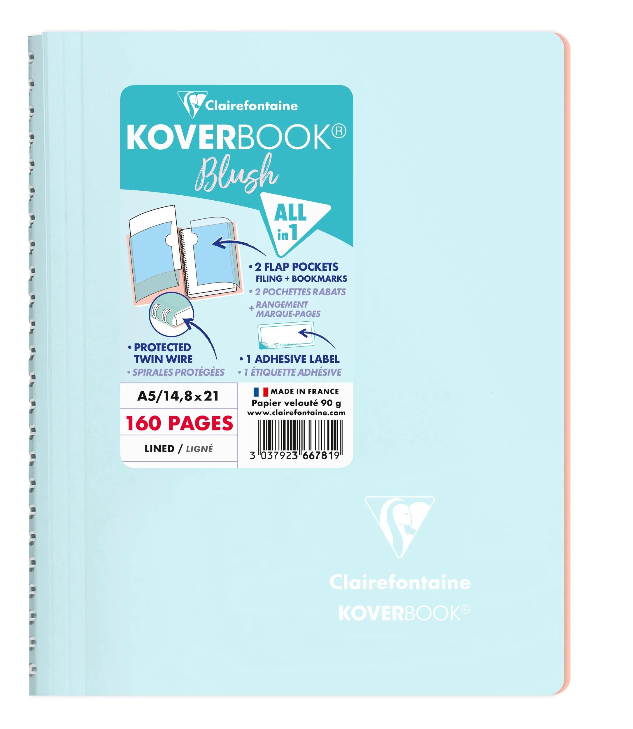 Thumbnail - CLAIREFONTAINE Notizheft 5x PP Spiralblock A5 80 Blatt liniert - Sortiert 366781C