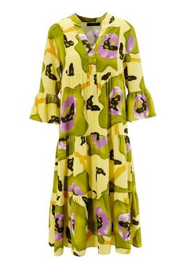 Aniston CASUAL Blusenkleid mit großflächigem, graphischem Blumendruck - NEUE KOLLEKTION