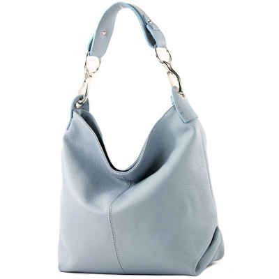 modamoda de Schultertasche T168v8, Echtleder Handmade in Italy