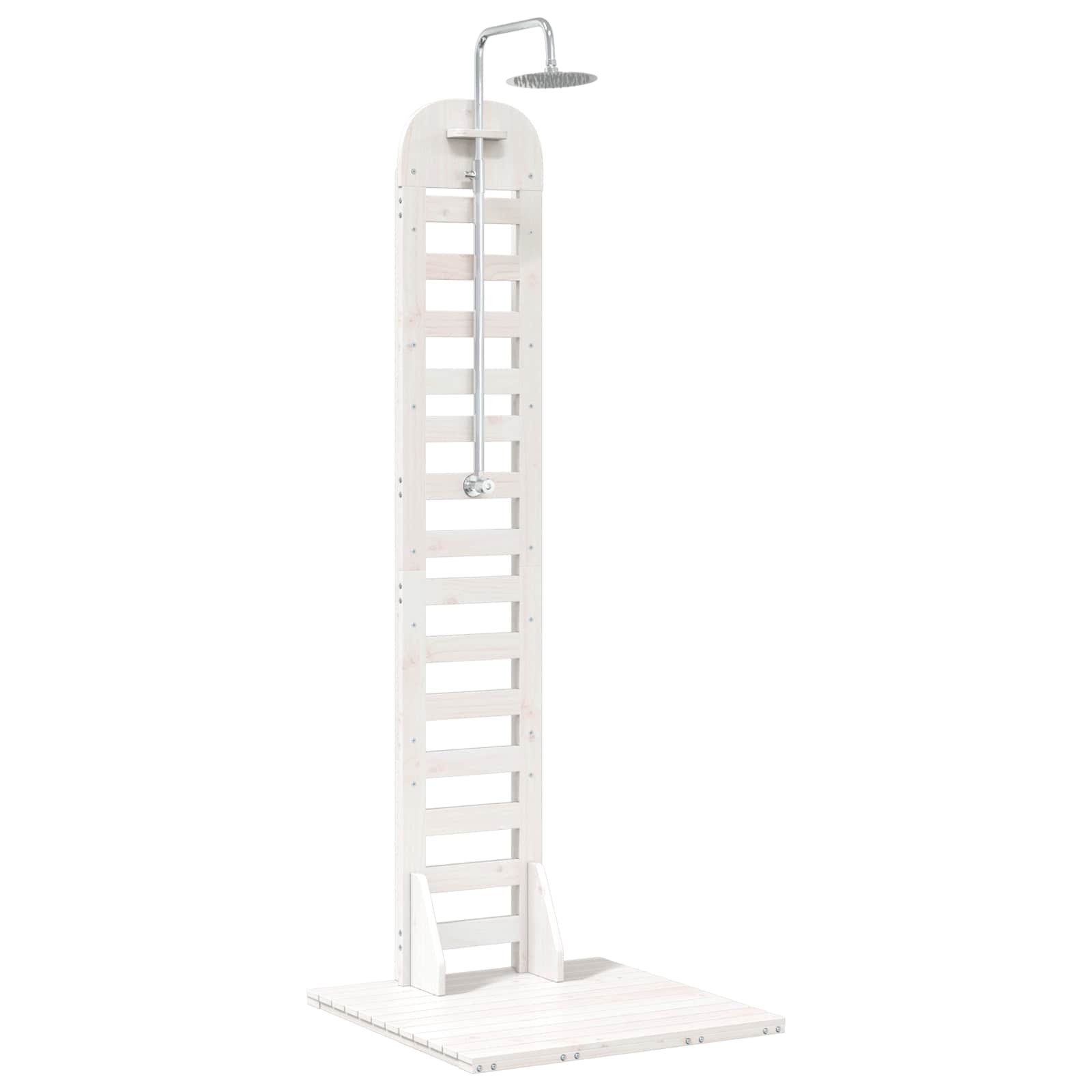 vidaXL Gartendusche 75 x 76 x 223 cm Gartendusche Outdoor-Dusche 223 cm Massivholz Kiefer