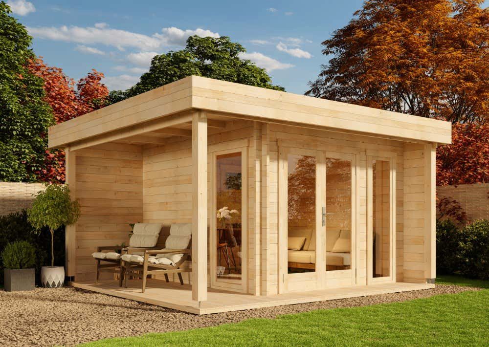 Alpholz Gartenhaus Gartenlounge Dani44 ISO, BxT 466x426 cm, Beige 44