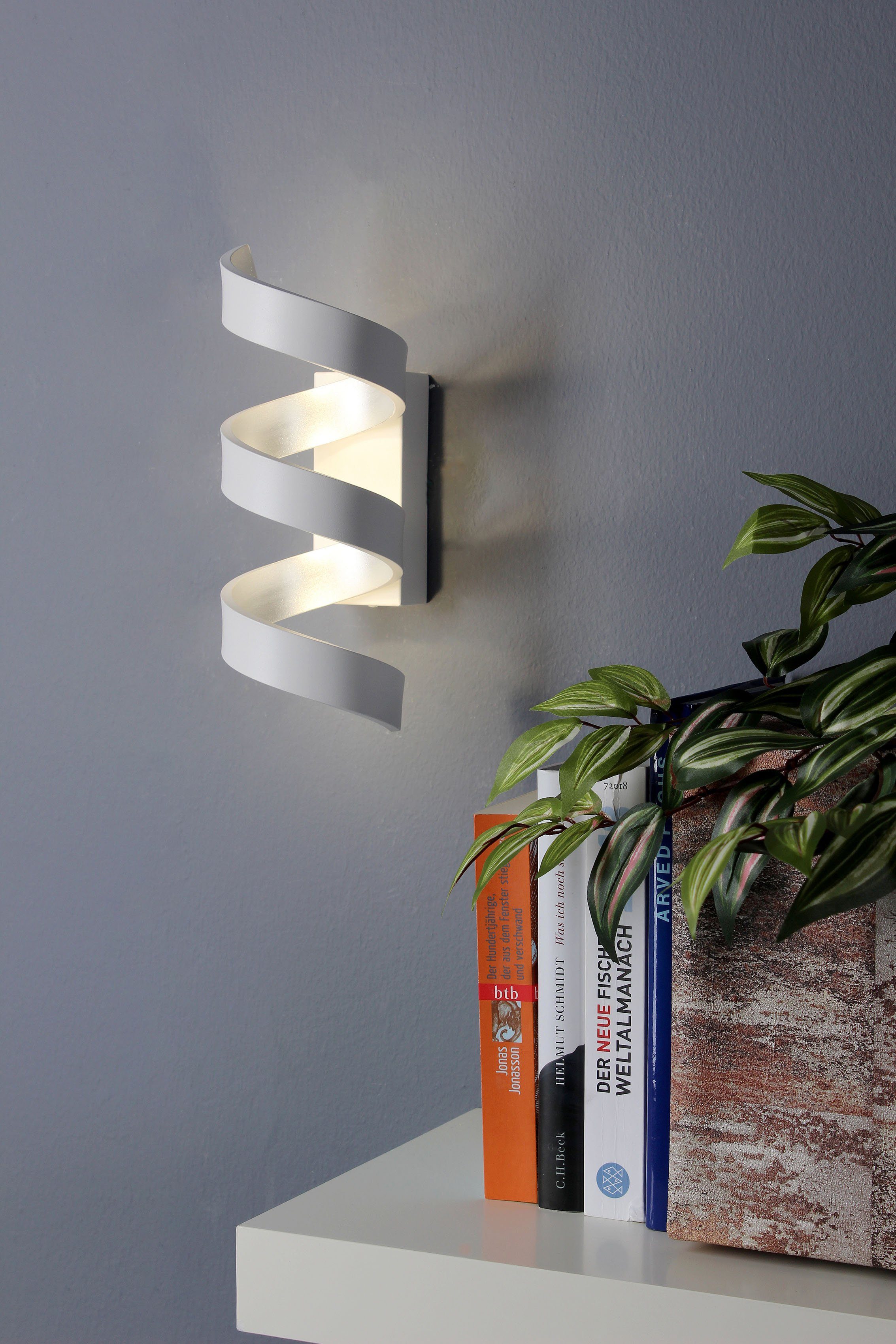 HELIX, Design LED LED Wandleuchte Warmweiß fest integriert, LUCE