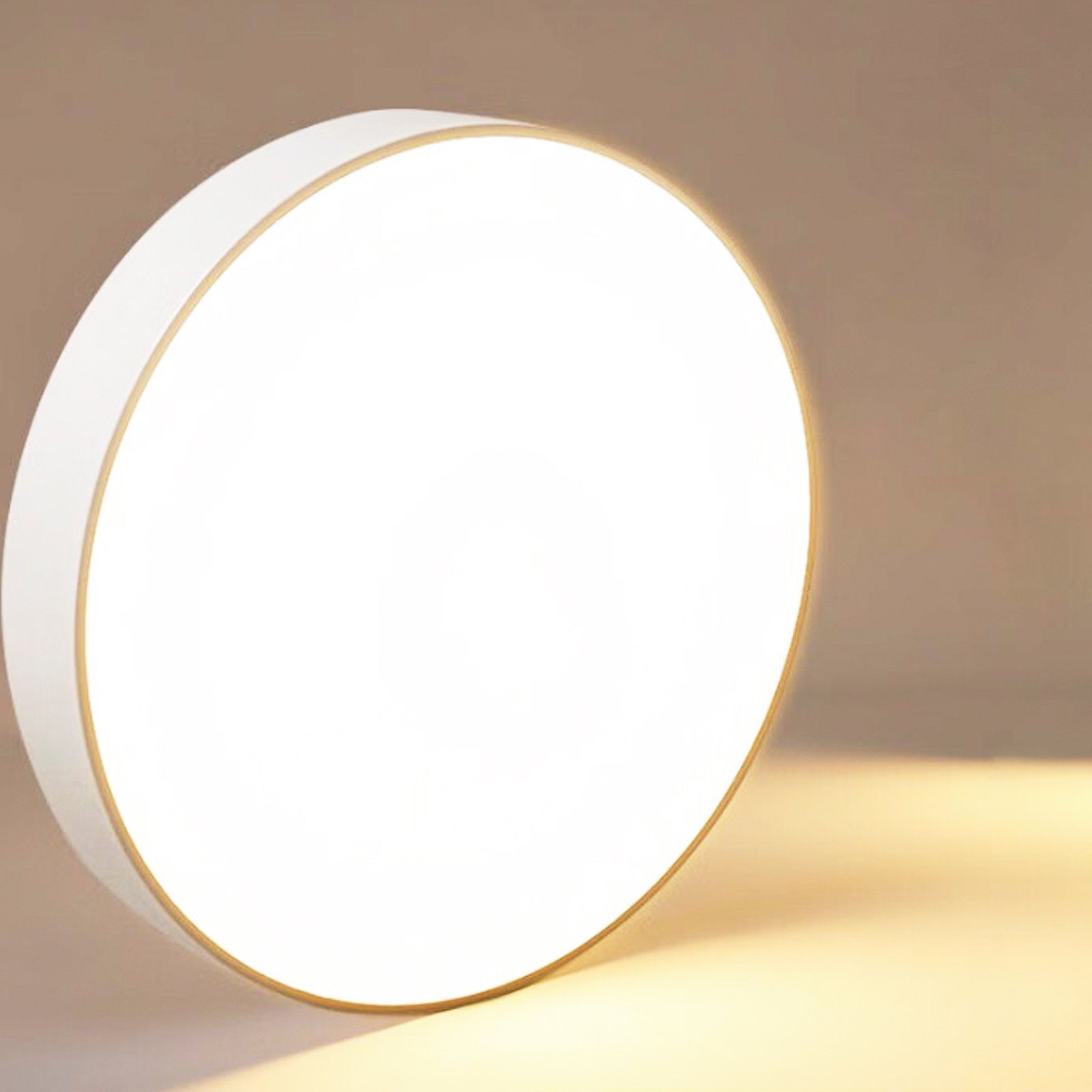 style home LED Deckenleuchte Deckenlampe, 12W-Ø23x5cm, LED fest integriert, Warmweiß 3000K, nicht dimmbar ohne Fernbedienung, für Küche Diele Flur Balkon, 23x23x5 cm, Weiß
