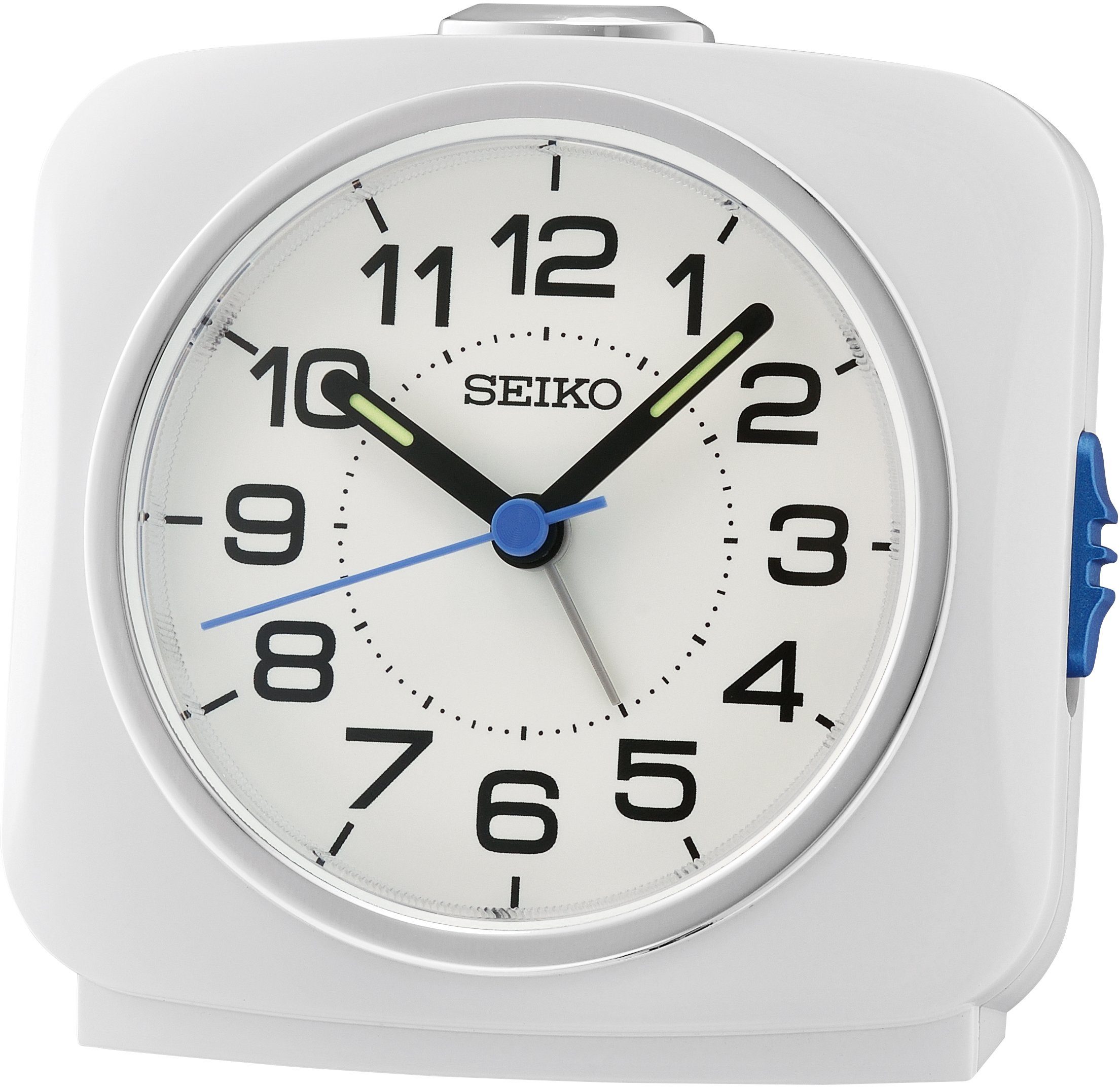 Seiko Wecker Analog Weiß QHE194W – Mit Beleuchtung, Schlummerfunktion & Leuchtziffern