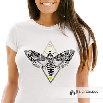 Neverless Print-Shirt Damen T-Shirt Falter geometrische Formen Atzekenmuster Ethno Neverless® mit Print