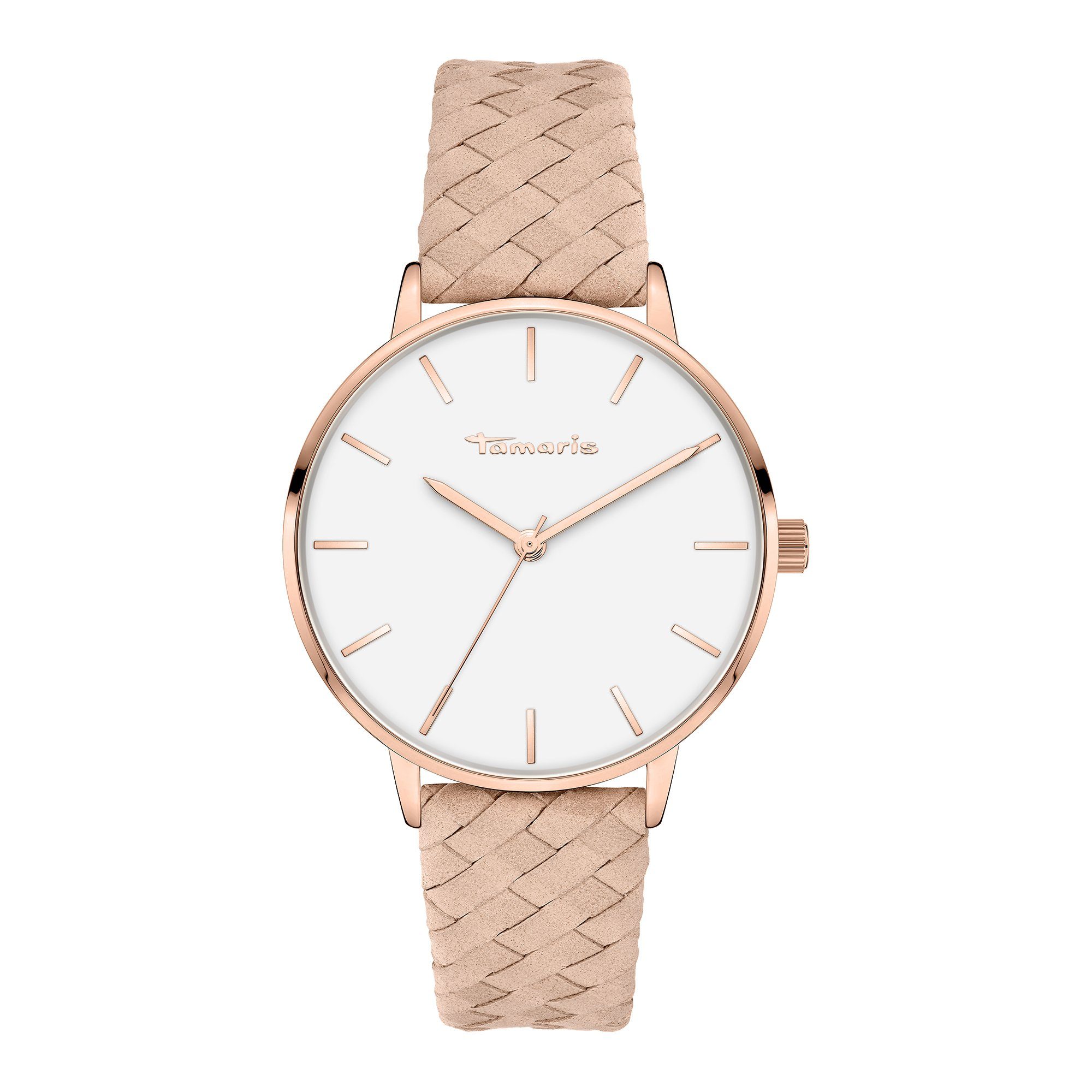 Tamaris Quarzuhr Armbanduhr beige