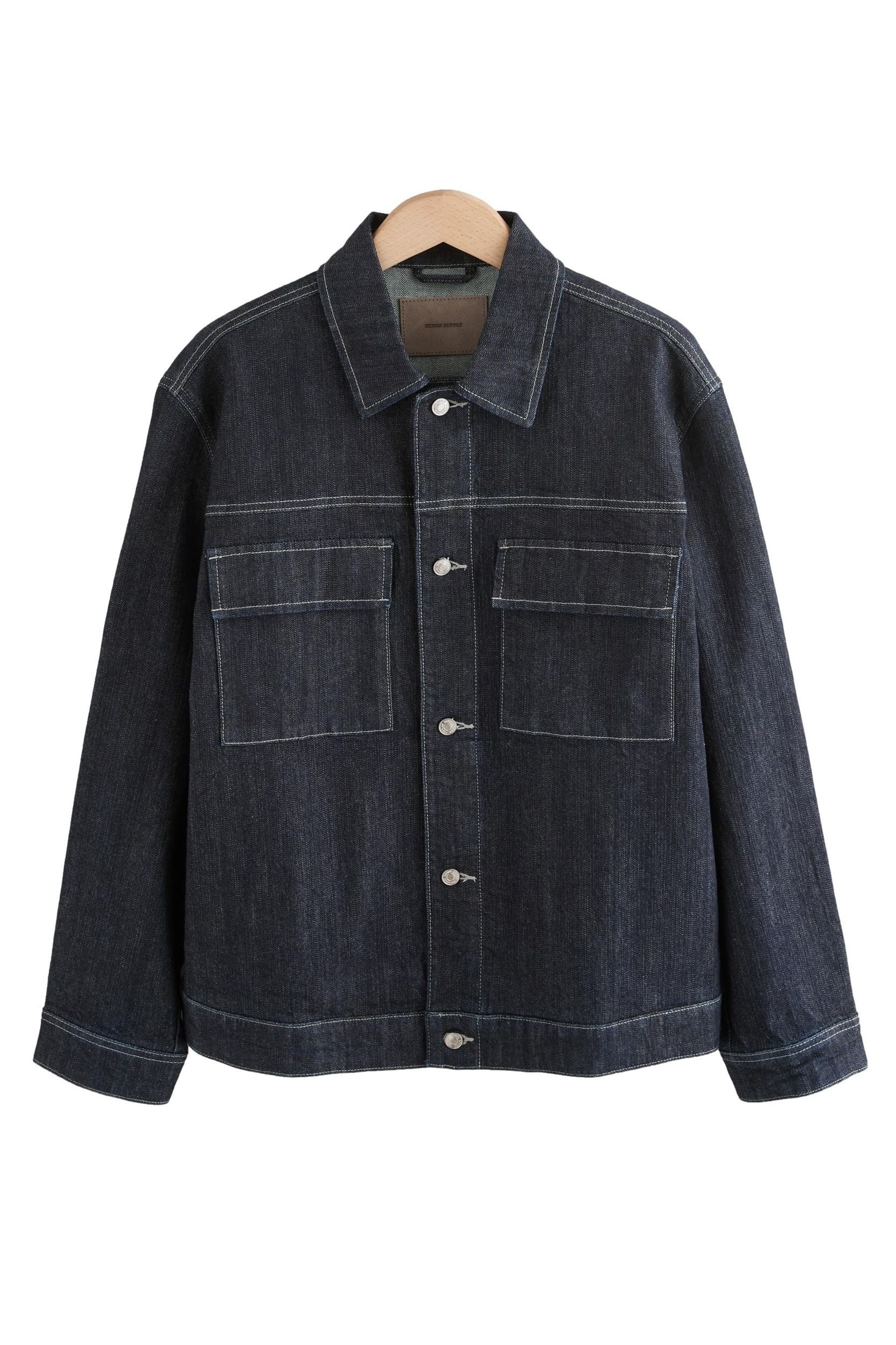Next Jeansjacke EDIT Denim-Jacke mit abgesetzten günstig online kaufen