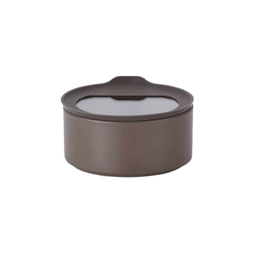 NEOFLAM® Vorratsdose FIKA One Keramik Vorratsdose 600ml - Forest Grey, Keramik, Silikon, (1-tlg)