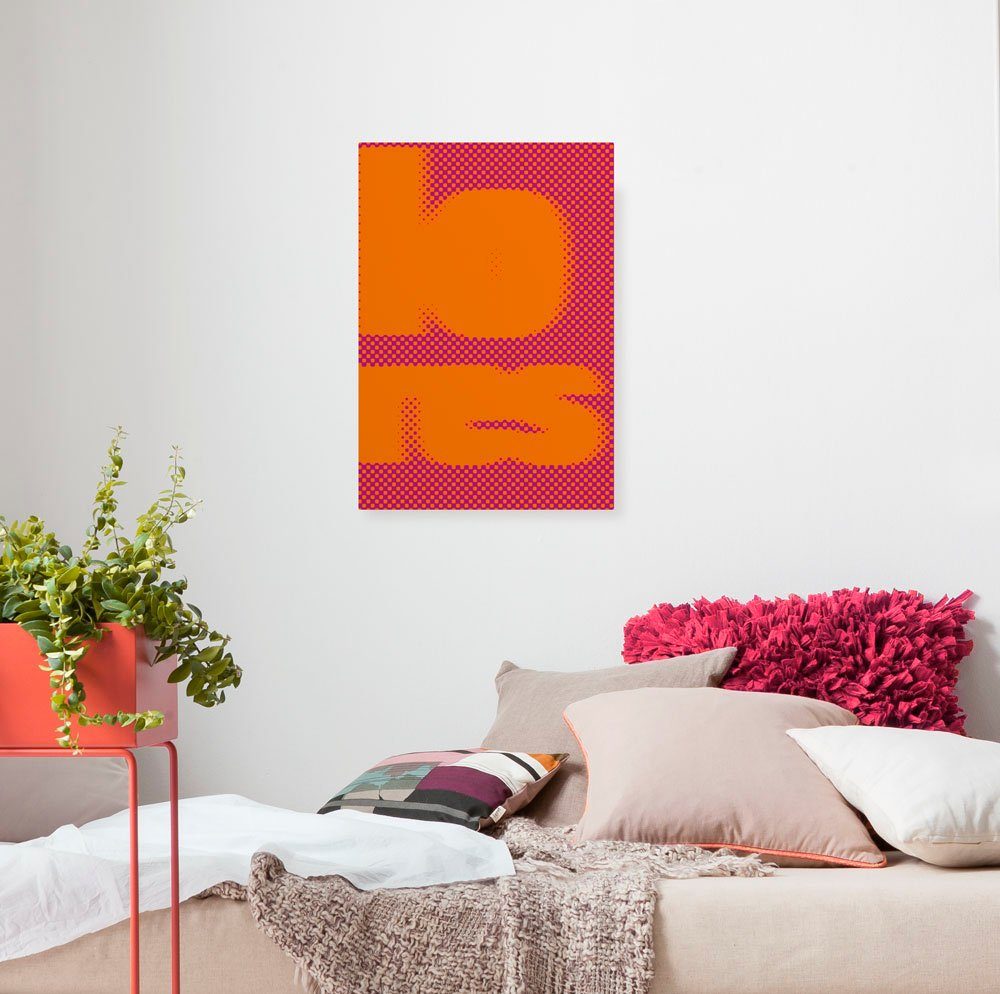 Komar Leinwandbild Chunky Lounge - Größe 40 x 60 cm, Natur (1 St), Keilrahmenbild mi Echtholzrahmen