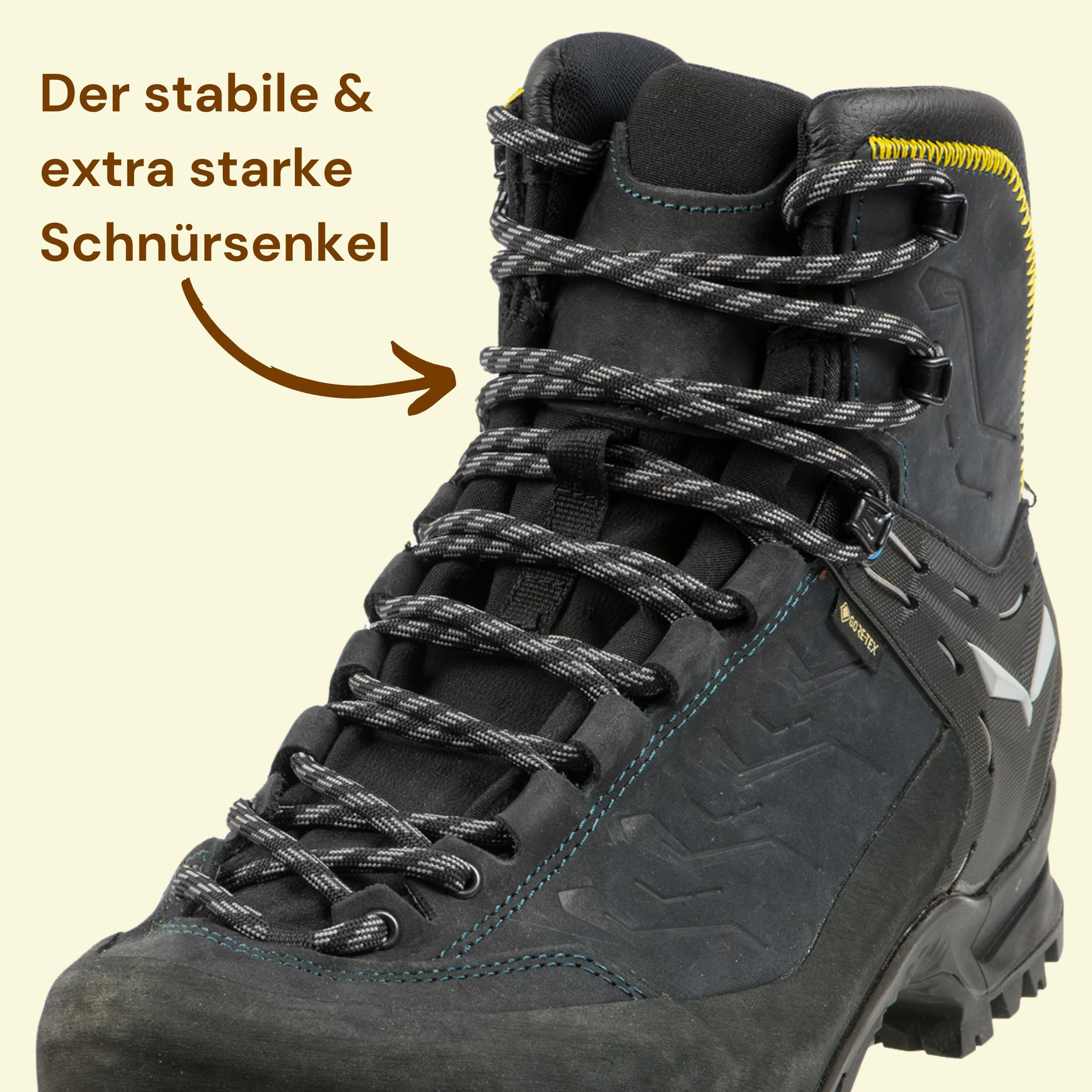 Mount Swiss Schnürsenkel Rundsenkel für Trekking- und Arbeitsschuhe, ø 5 mm, Länge 70 - 220 cm