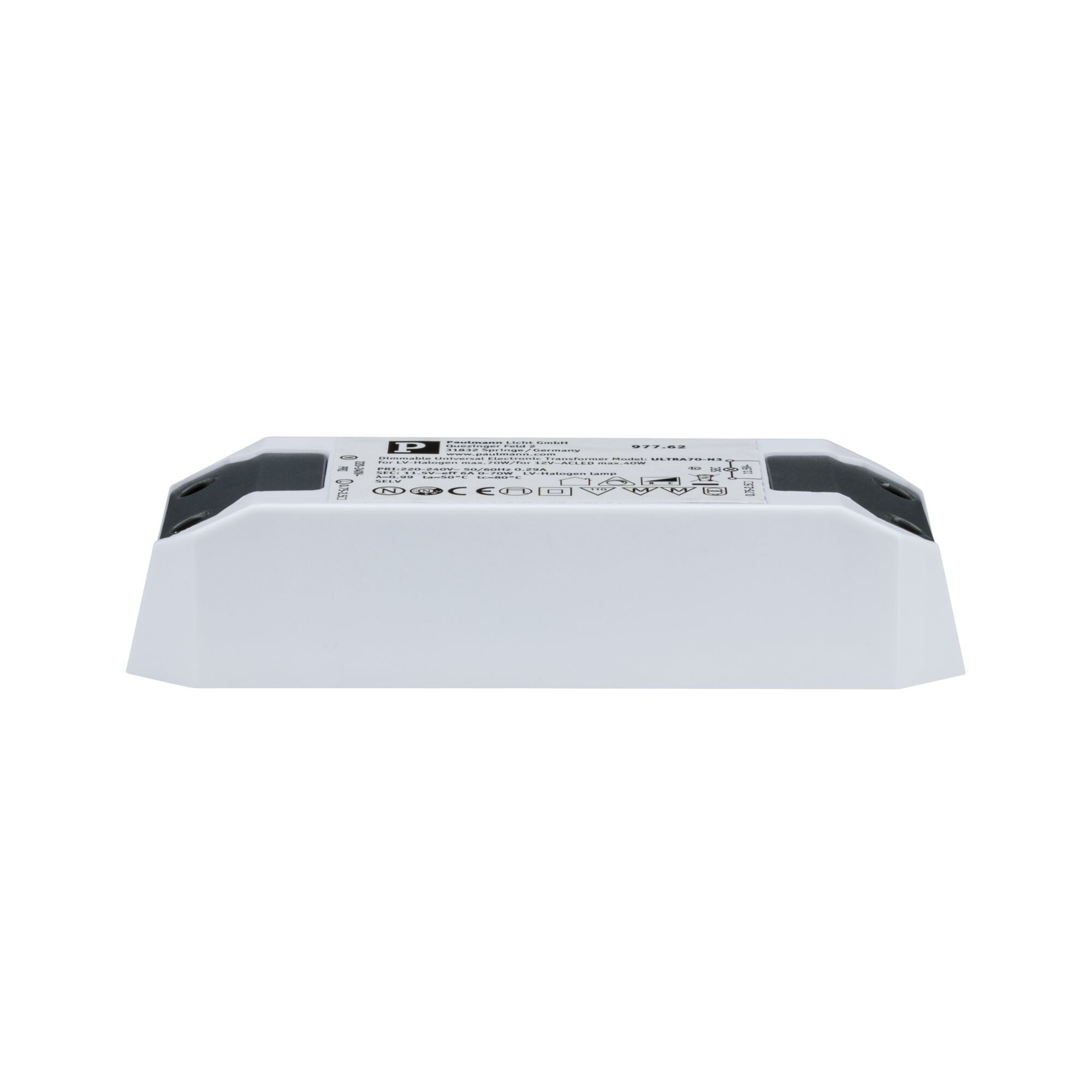 Paulmann Elektroniktrafo Halogen+LED max. 0-50W 220-240/12V 50VA Weiß Trafo