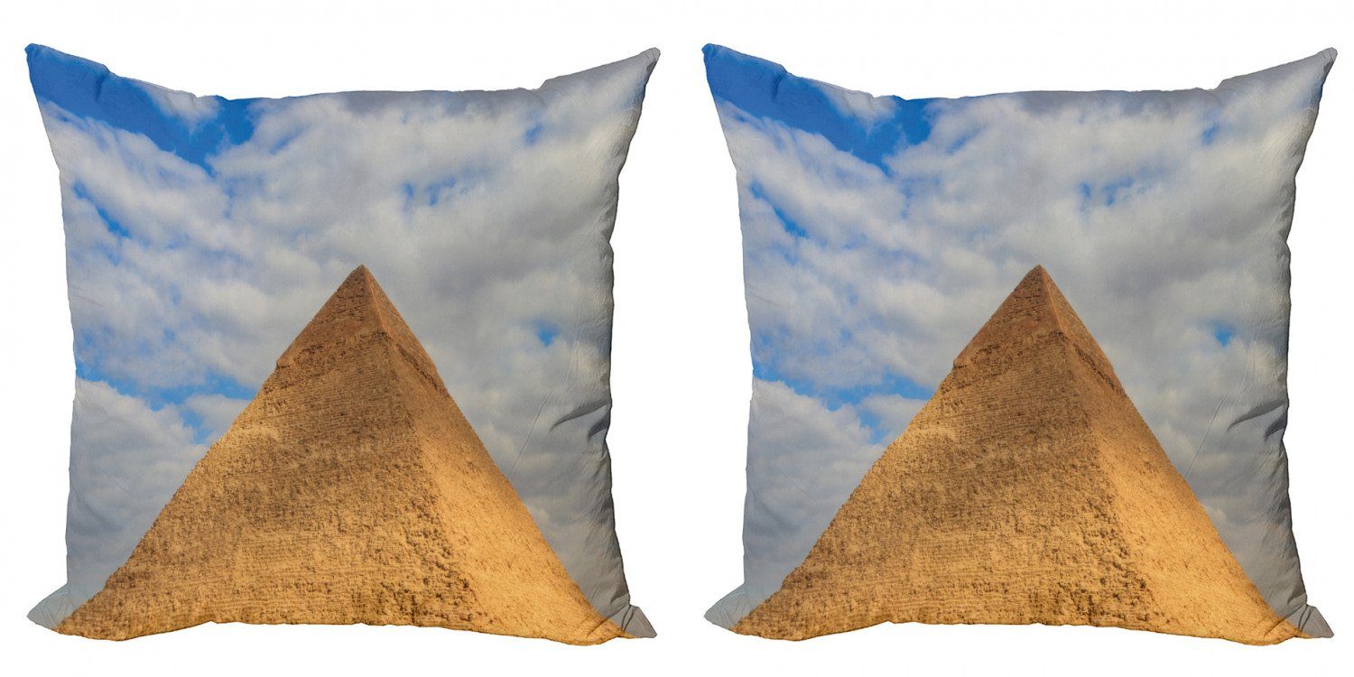 Digitaldruck, Stück), Kissenbezüge der Spitze Ägyptisch Accent Pyramide Doppelseitiger (2 Abakuhaus Modern