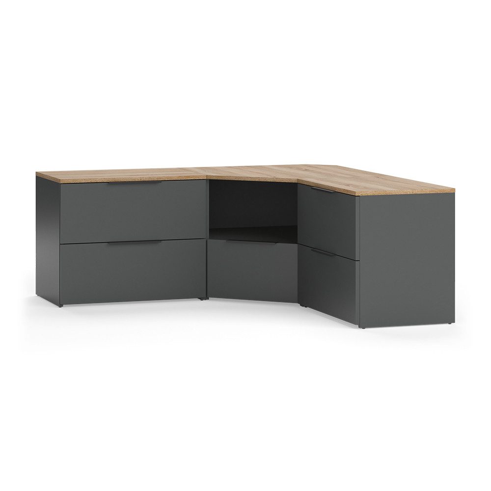 Vicco Wohnwand Wido, Anthrazit/Sonoma, 3 Teile günstig online kaufen