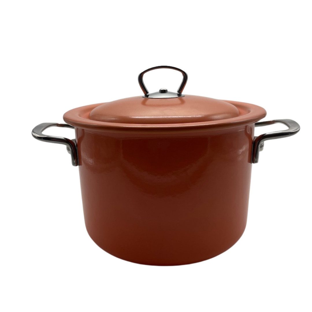 Riess Kochtopf Kochtopf mit Emailledeckel Mango 20cm 4L, Emaillie