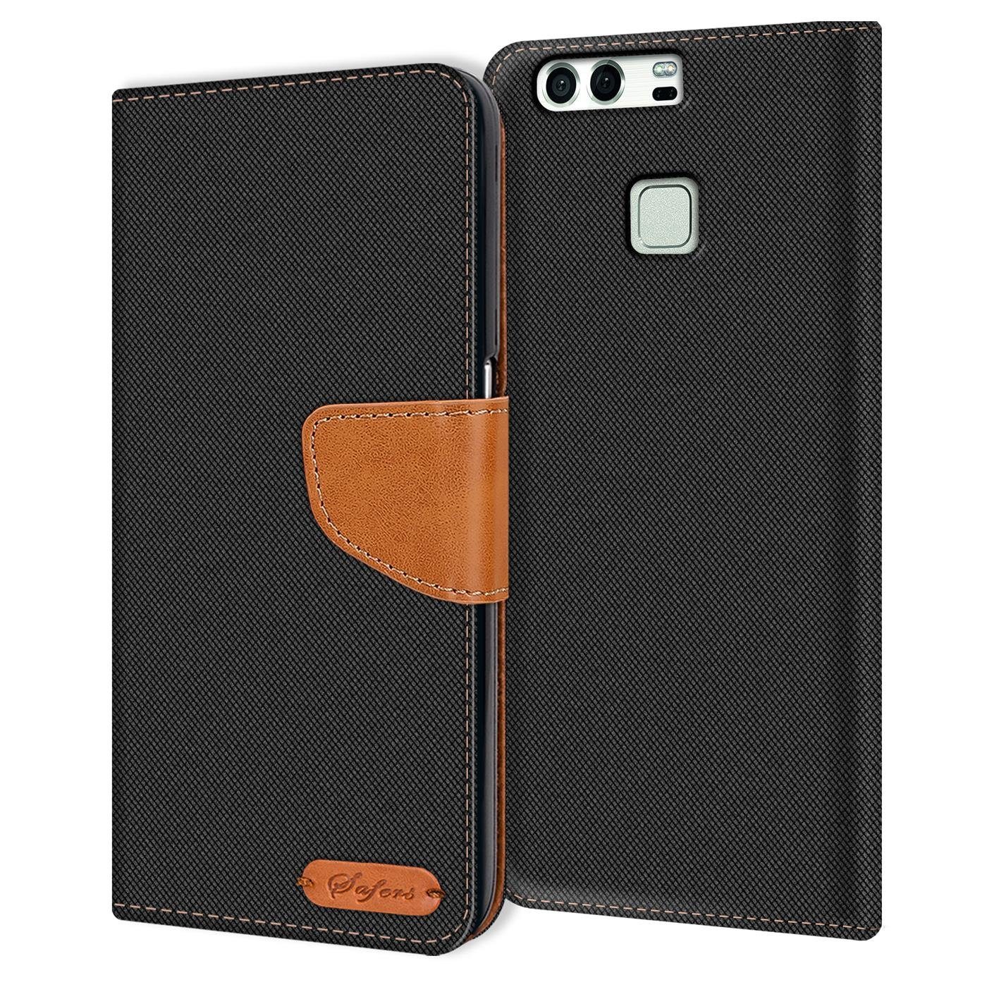 CoolGadget Handyhülle Flip Case Wallet Cover Book Tasche für Huawei P9 5,2 Zoll, Handy Tasche mit Kartenfach Book Schutzhülle