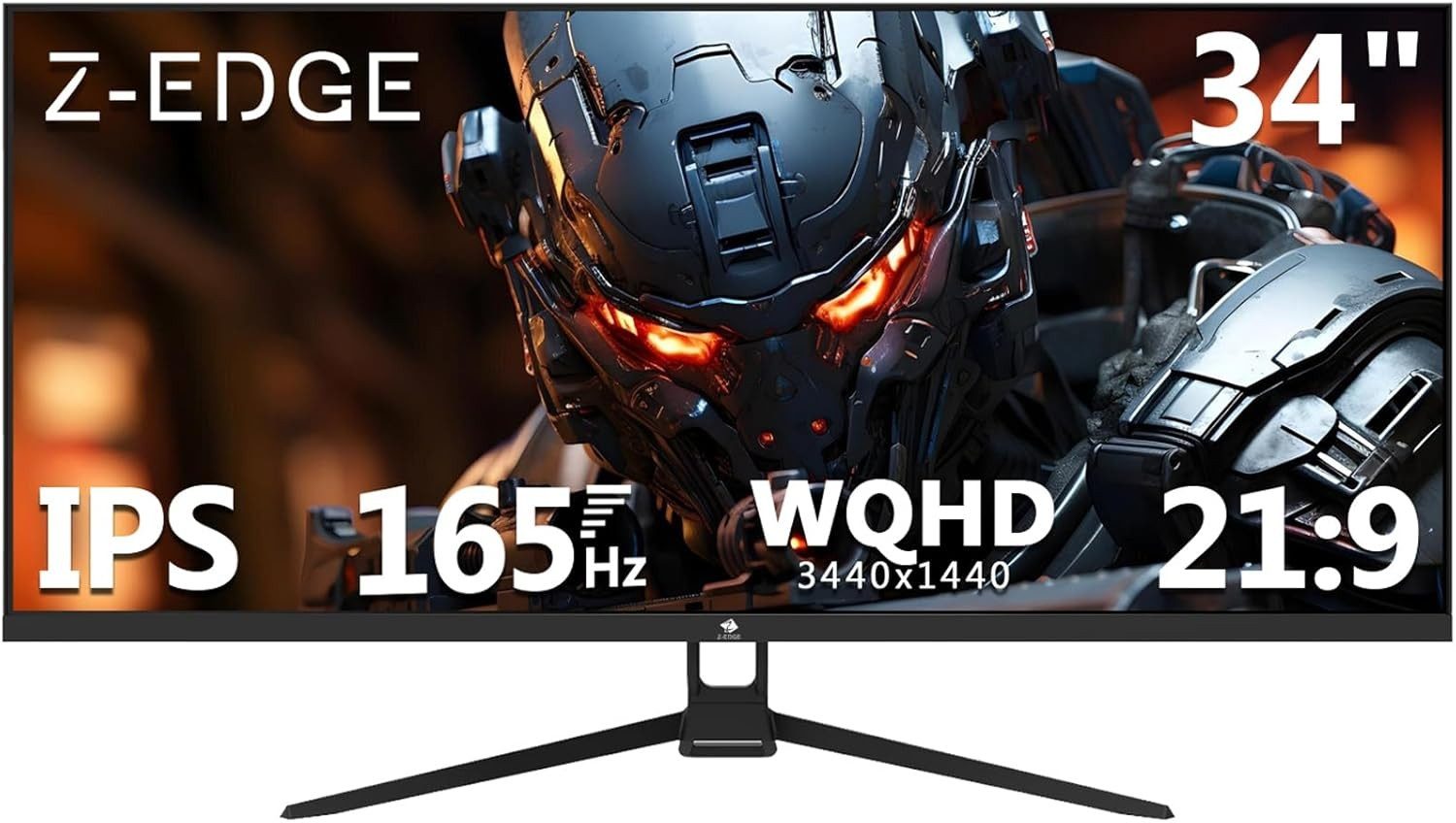 Z-EDGE 34" 165Hz Ultrawide UWQHD 3440x1440 21:9 IPS Gaming-Monitor (3440x1440 px, WQHD, 1 ms Reaktionszeit, 165 Hz, IPS)