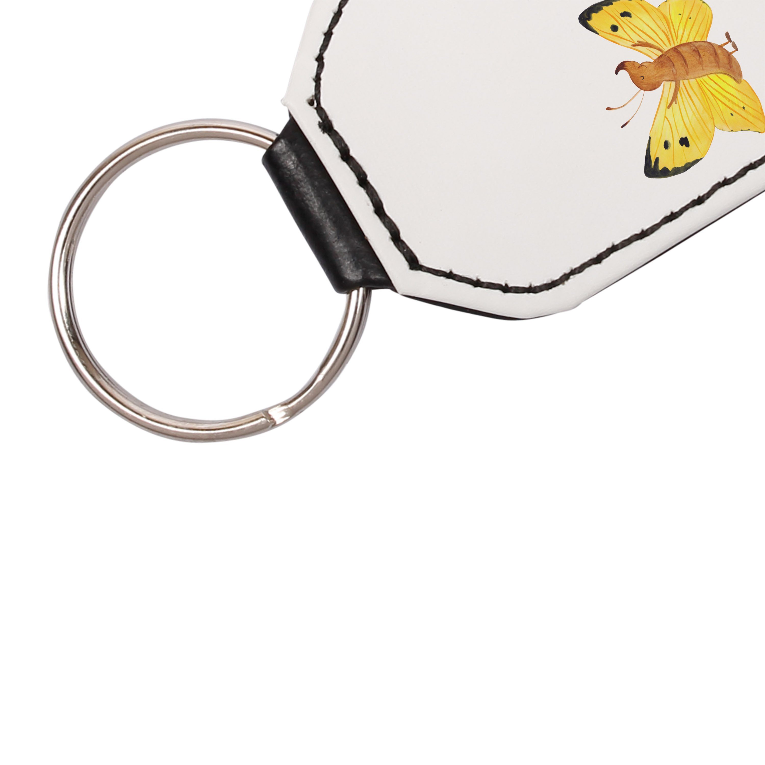Mr. & (1-tlg) - Schlüsselanhänger - Schmetterling & Mrs. Aufwachsen, Weiß Geschenk, Schlüsselanhänge Raupe Panda