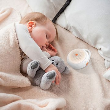 DOPWii Tragbare weißes Rauschen Schlafhilfe, Baby-Schlaf-Hilfe Lautsprecher (mit 12 Sounds, Atem-Licht, Timer, Kindersicherung)