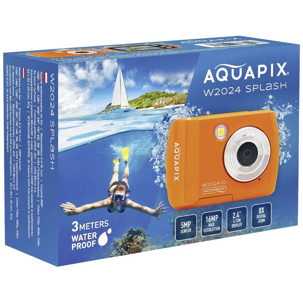 Aquapix Unterwasserkamera W2024 Splash 10067 Kompaktkamera (Wasserdicht)