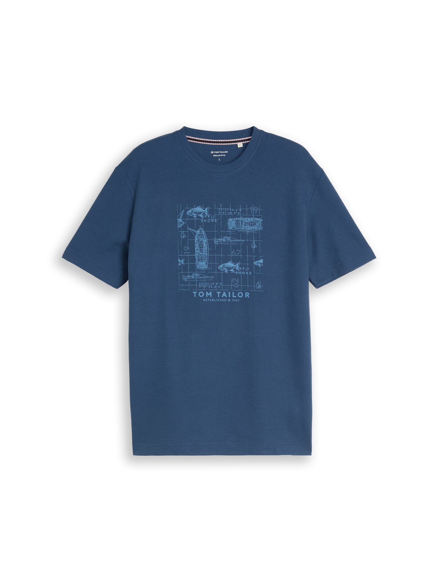 TOM TAILOR T-Shirt T-Shirt (im Einserpack) T-Shirt mit Waffelstruktur