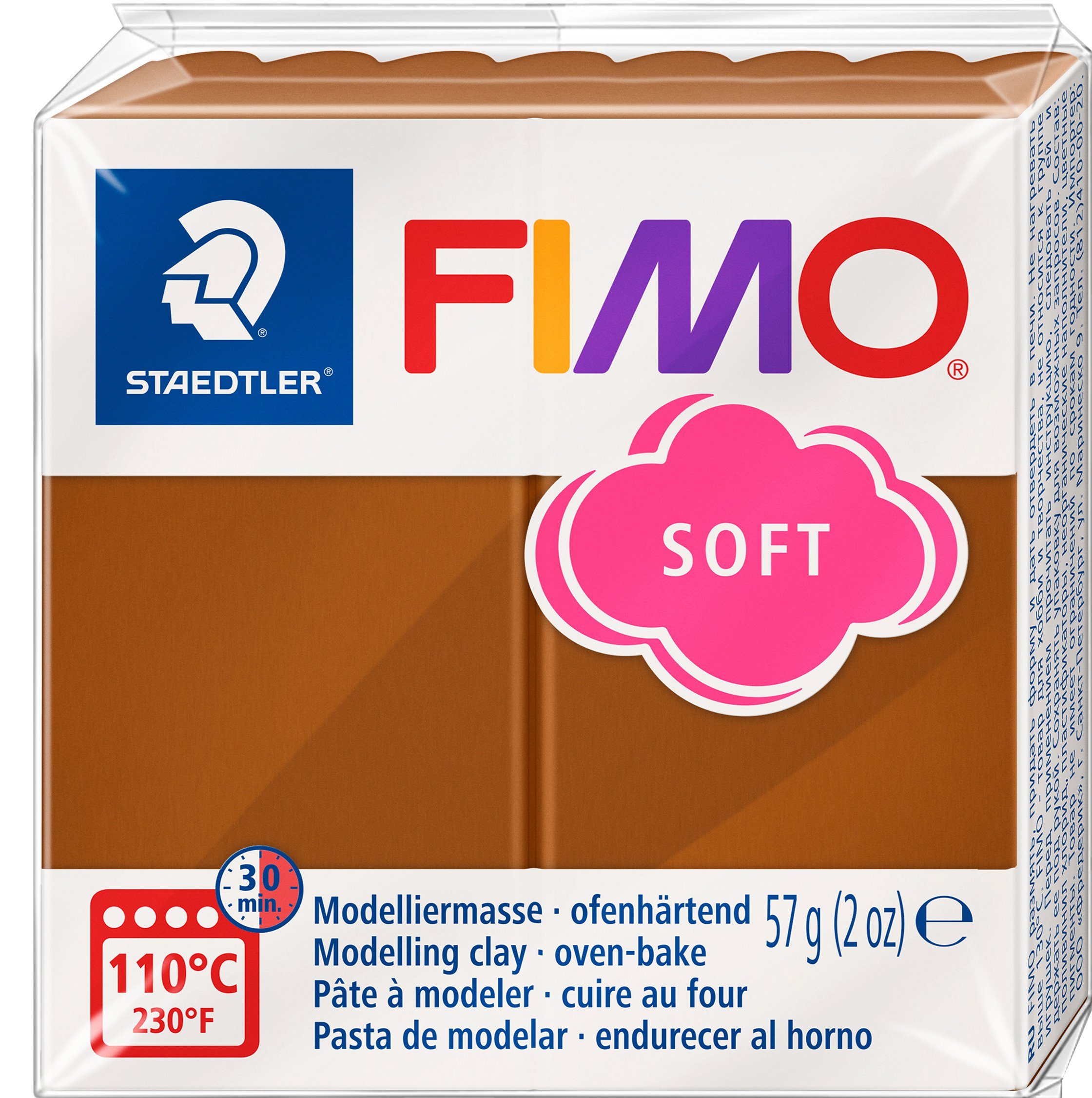 FIMO Modelliermasse soft Basisfarben, 57 g Caramel | Malerfolien