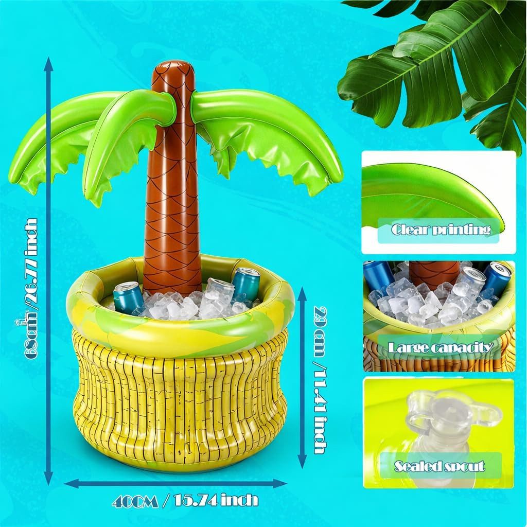 FELIXLEO Planschbecken 68cm Aufblasbarer Getränkekühler Palme Pool Eis, (1-tlg)