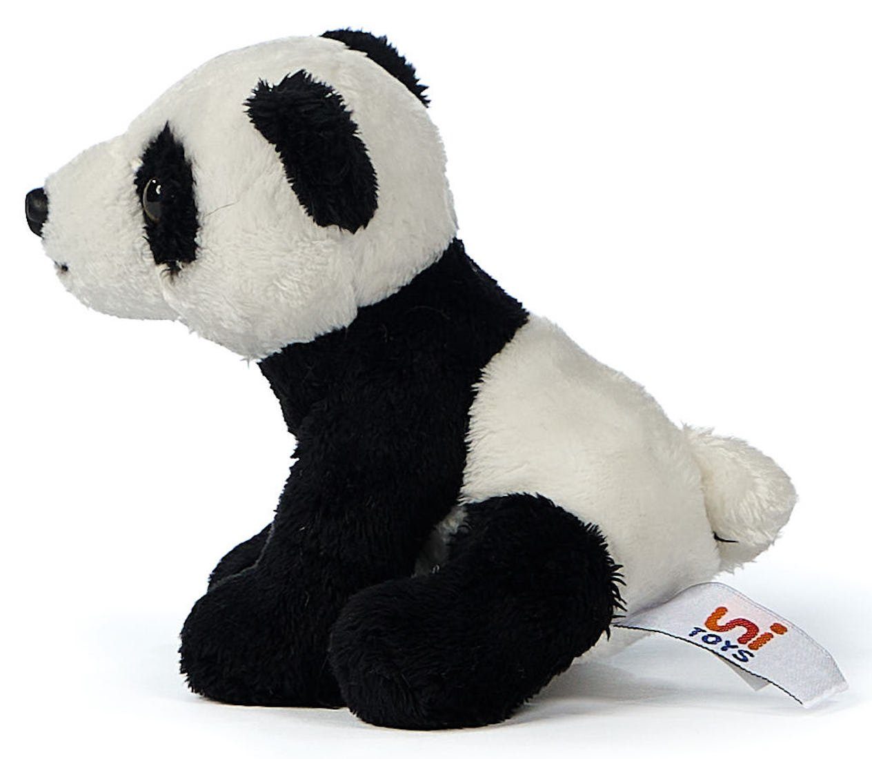 Uni-Toys Kuscheltier Pandabär Plushie - 14 cm (Länge) - Plüsch-Panda - Plüschtier, zu 100 % recyceltes Füllmaterial