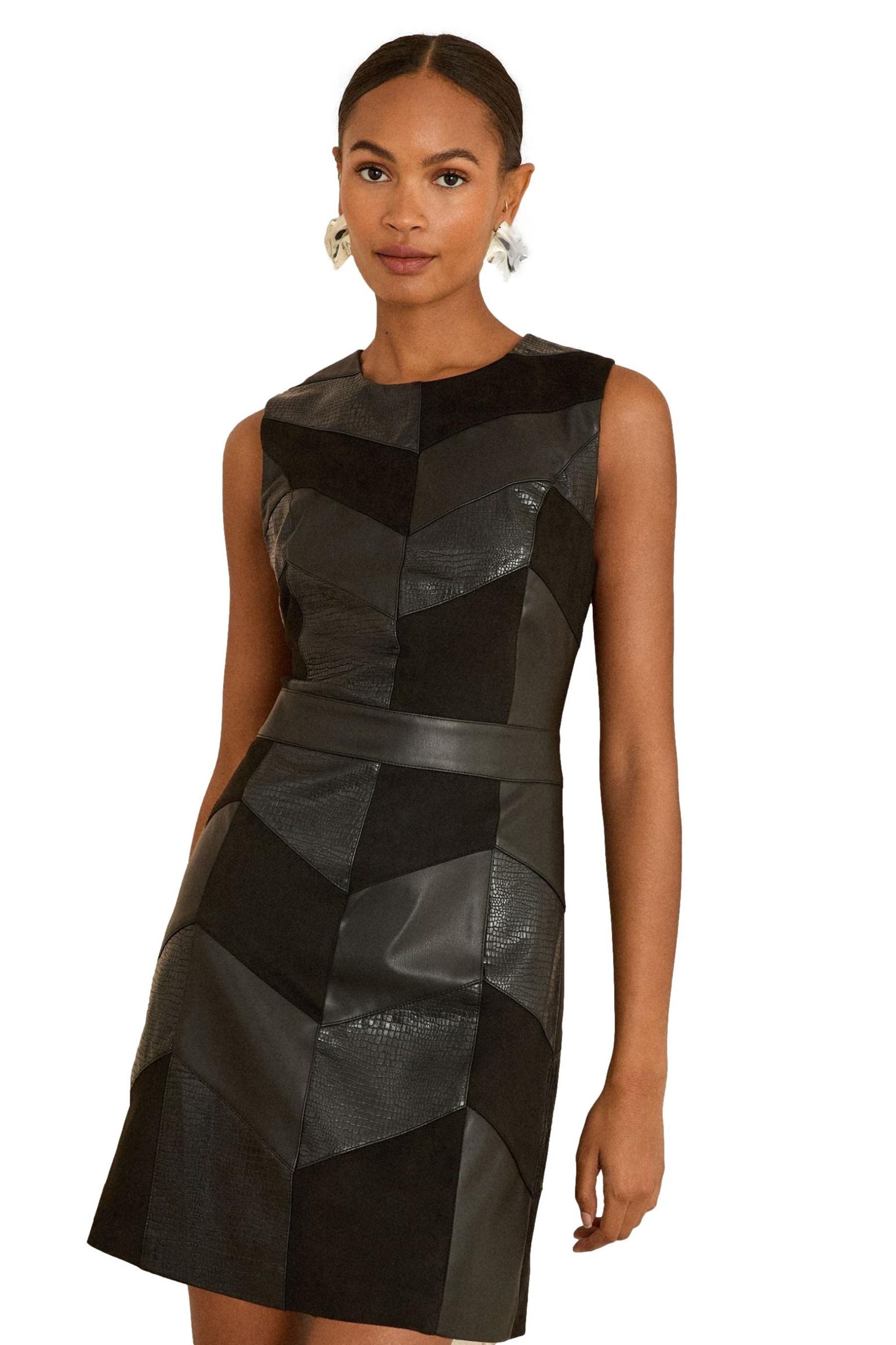 Love & Roses Lederkleid Love & Roses Minikleid aus Kunstleder (1-tlg)