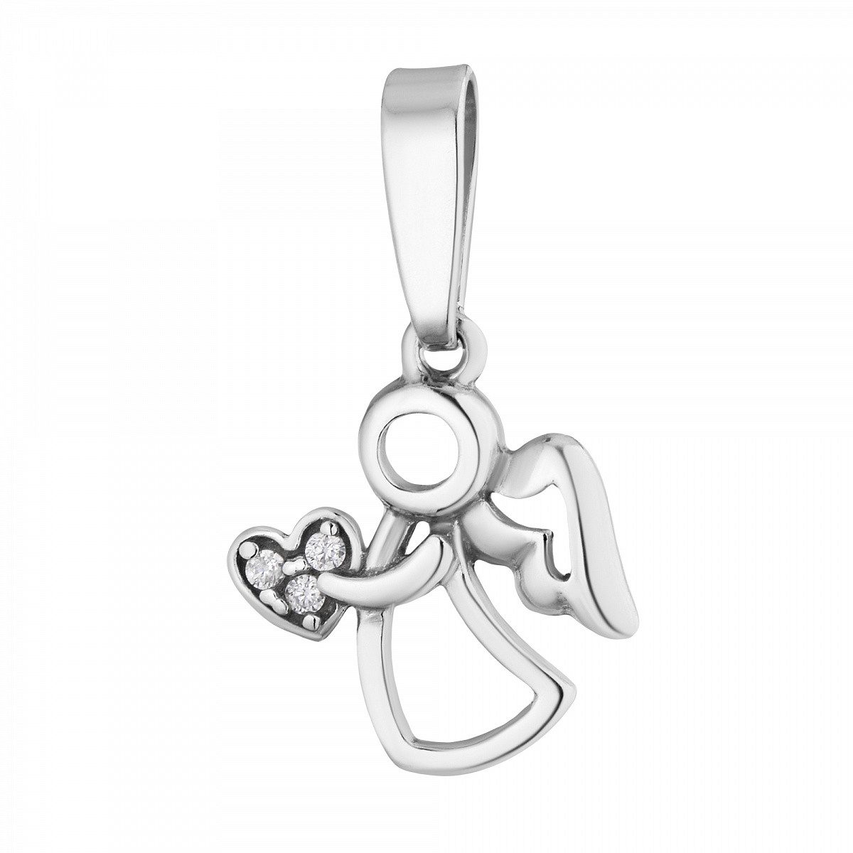 Secretforyou Kettenanhänger Kettenanhänger Anhänger 925 Silber Zirkonia Stein Engel