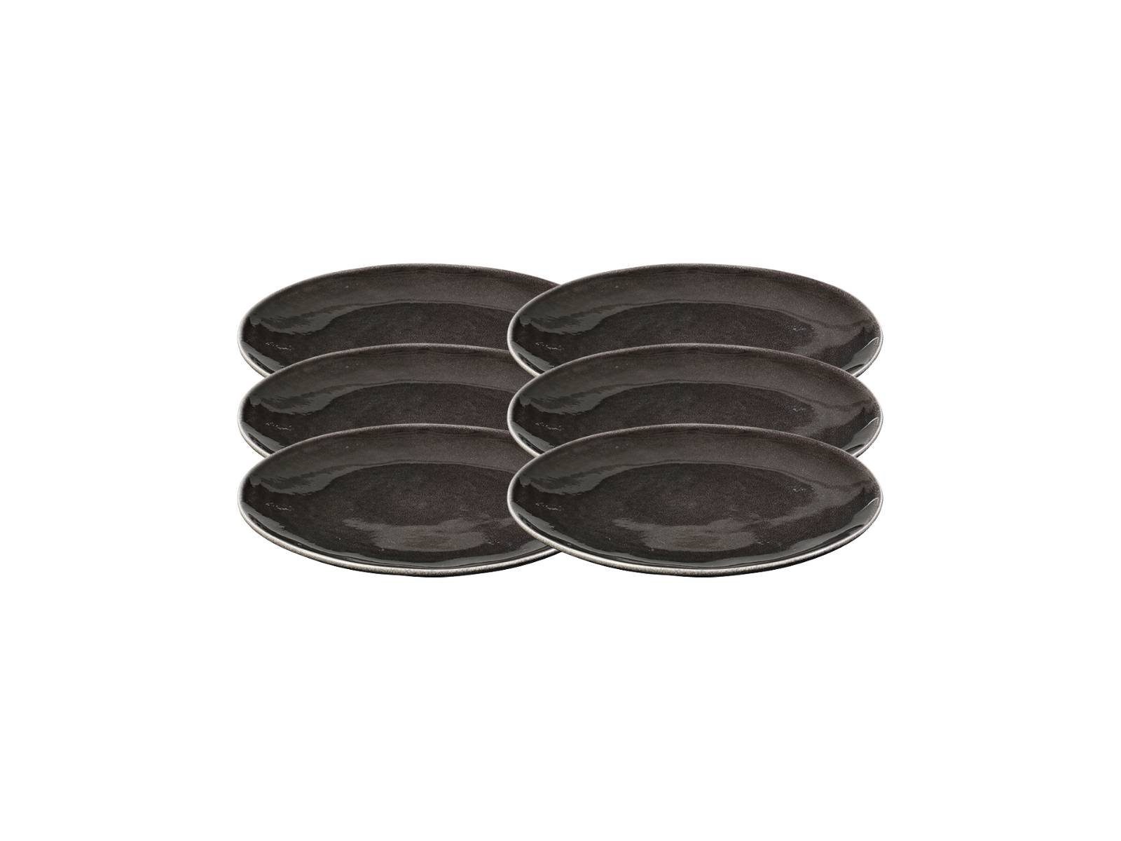 Broste Copenhagen Тарелки-Set NORDIC COAL Speiseteller 26 cm Set6, Steinzeug