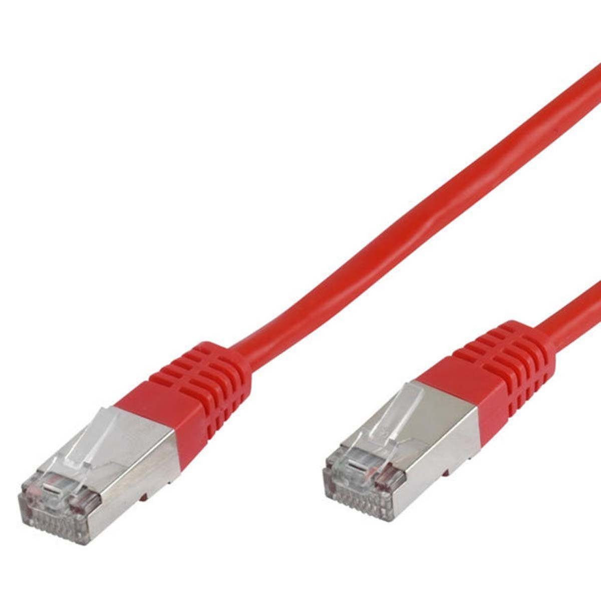 Vivanco LANKabel, Netzwerkkabel, LAN Kabel RJ45 (200 cm), Rot für einfache Identifizierung der