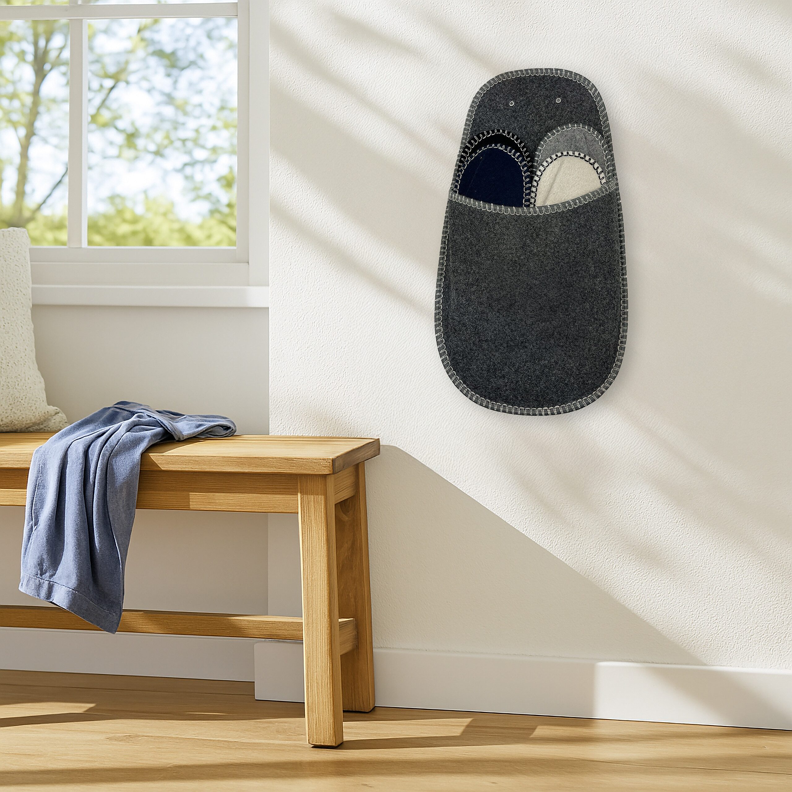 relaxdays Gästehausschuhe Filz 6er Set Hausschuh – Bild 2 von 5