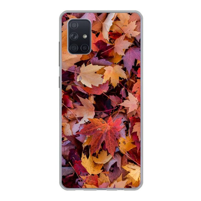MuchoWow Handyhülle Herbstblätter Phone Case Handyhülle Samsung Galaxy A71 Silikon Schutzhülle