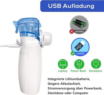 XDeer Mini-Inhalator tragbare Vernebler,leise Mesh Steam Inhalator,Inhaliergerät Set, mit Selbstreinigungsfunktion,feiner Nebel,weniger Rückstände