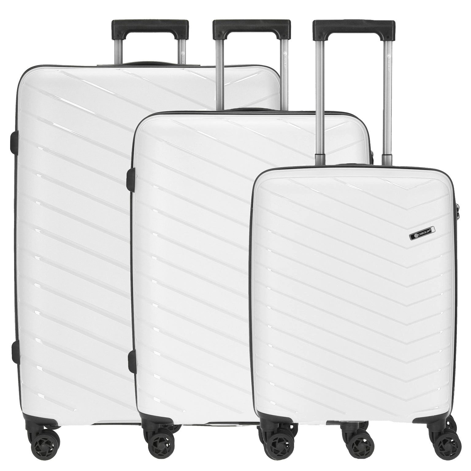 CHECK.IN® Kofferset Orlando - Trolley-Set 3tlg. (weiß), 4 Rollen