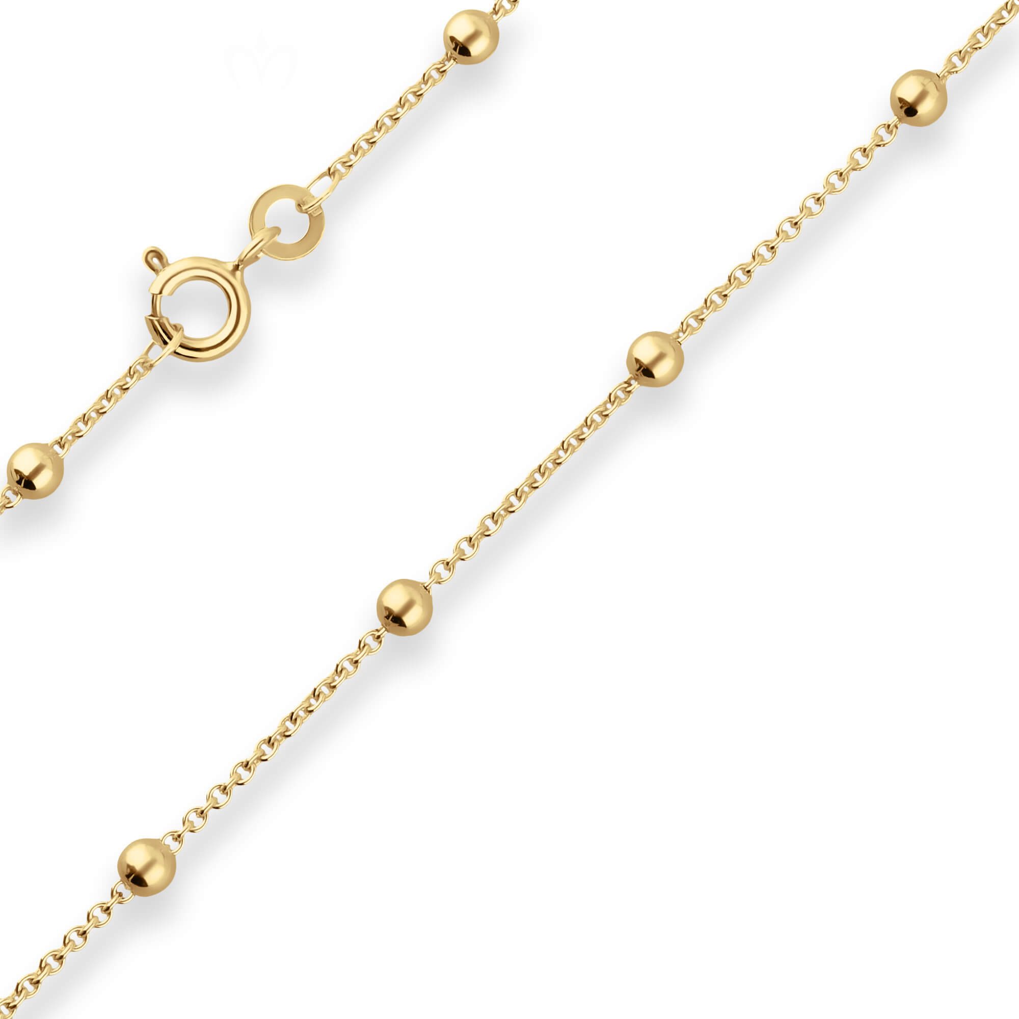 Schmuck Krone Goldkette 1,3mm Rund-Ankerkette Kugel günstig online kaufen