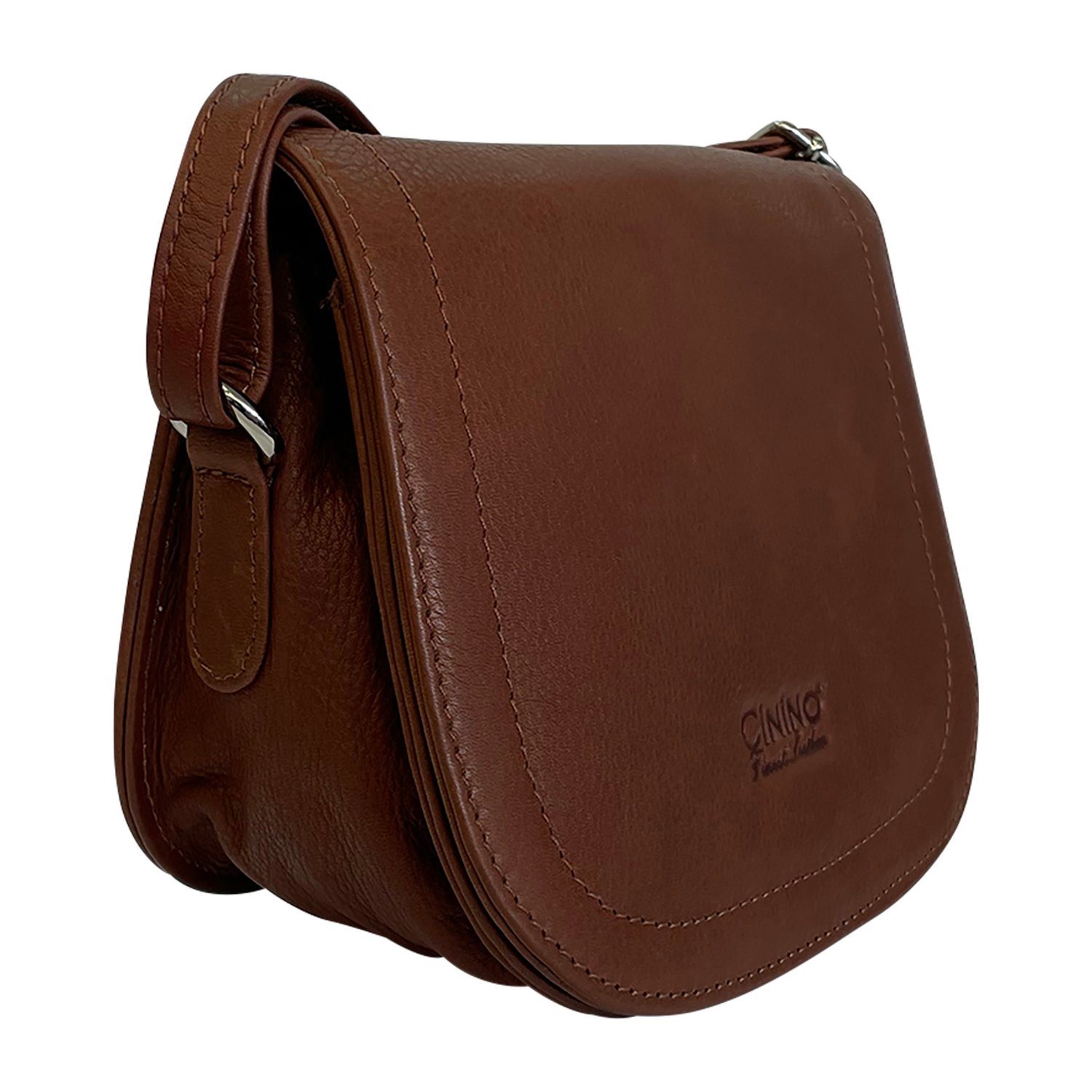 Ledertasche Marlies, Cognac Cinino Handtasche Umhängetasche